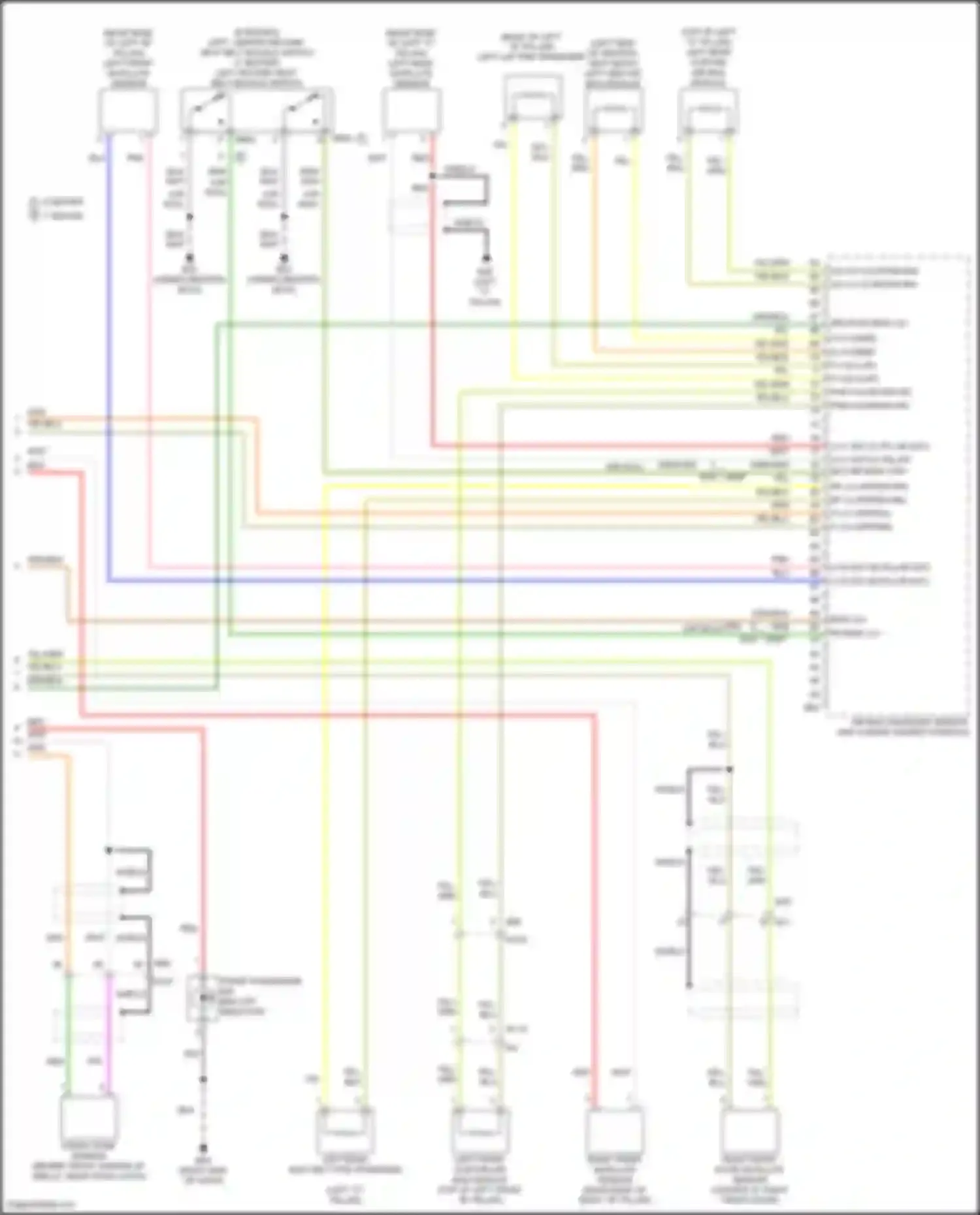 Wiring diagram right front satellite sensor for Infiniti QX80 I facelift 3 (2020-2024) (1 of 1)
