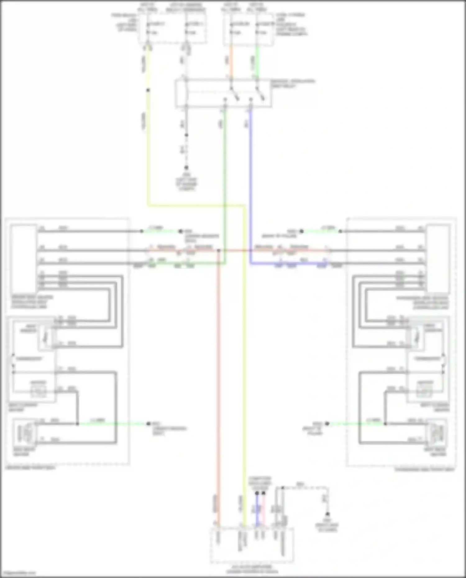 Wiring diagram seat back heater for Infiniti QX80 I facelift 3 (2020-2024) (4 of 4)