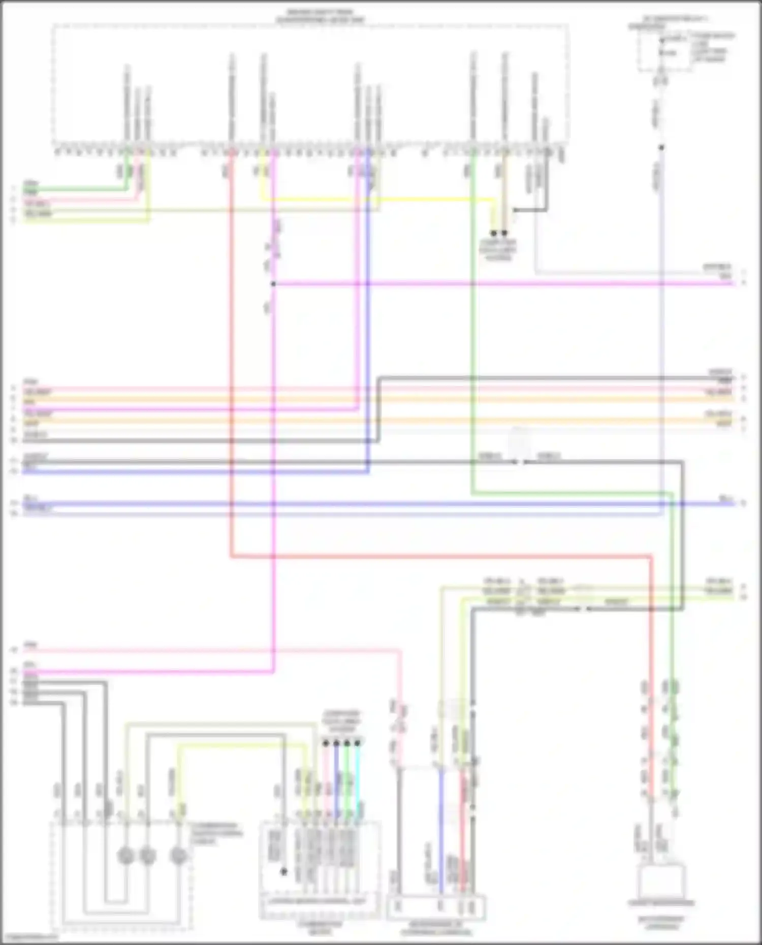 Wiring diagram unified meter control unit for Infiniti QX80 I facelift 3 (2020-2024) (8 of 23)