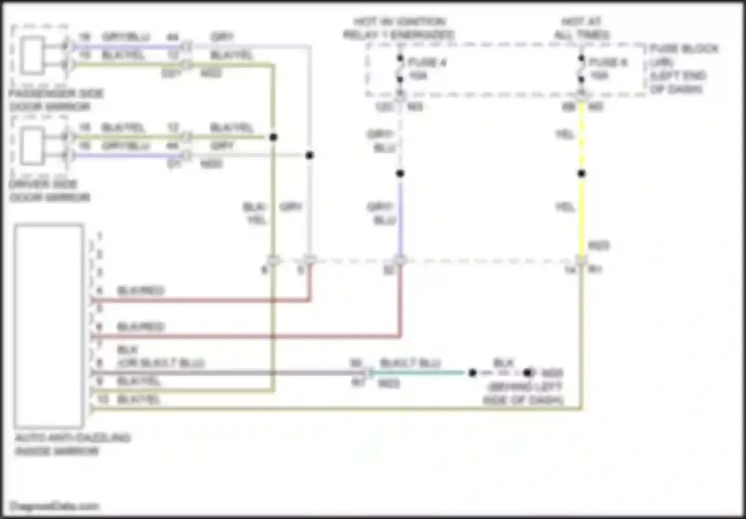 Car Wiring Diagrams for QX80 Infiniti I (2013-2014): Power mirrors circuit