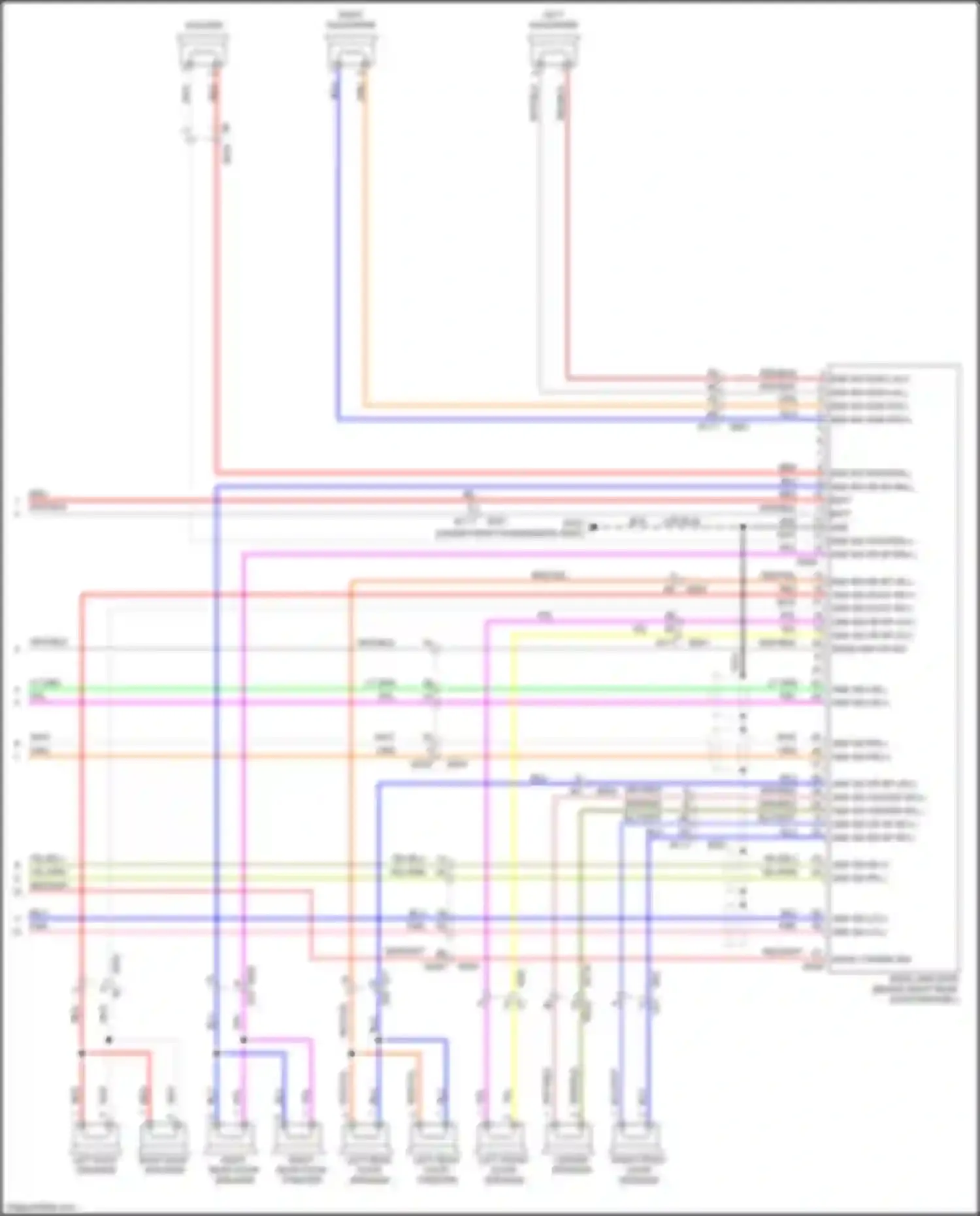 Car Wiring Diagrams for QX80 Infiniti I (2013-2014): Radio circuit, 13 speakers (9 of 9)