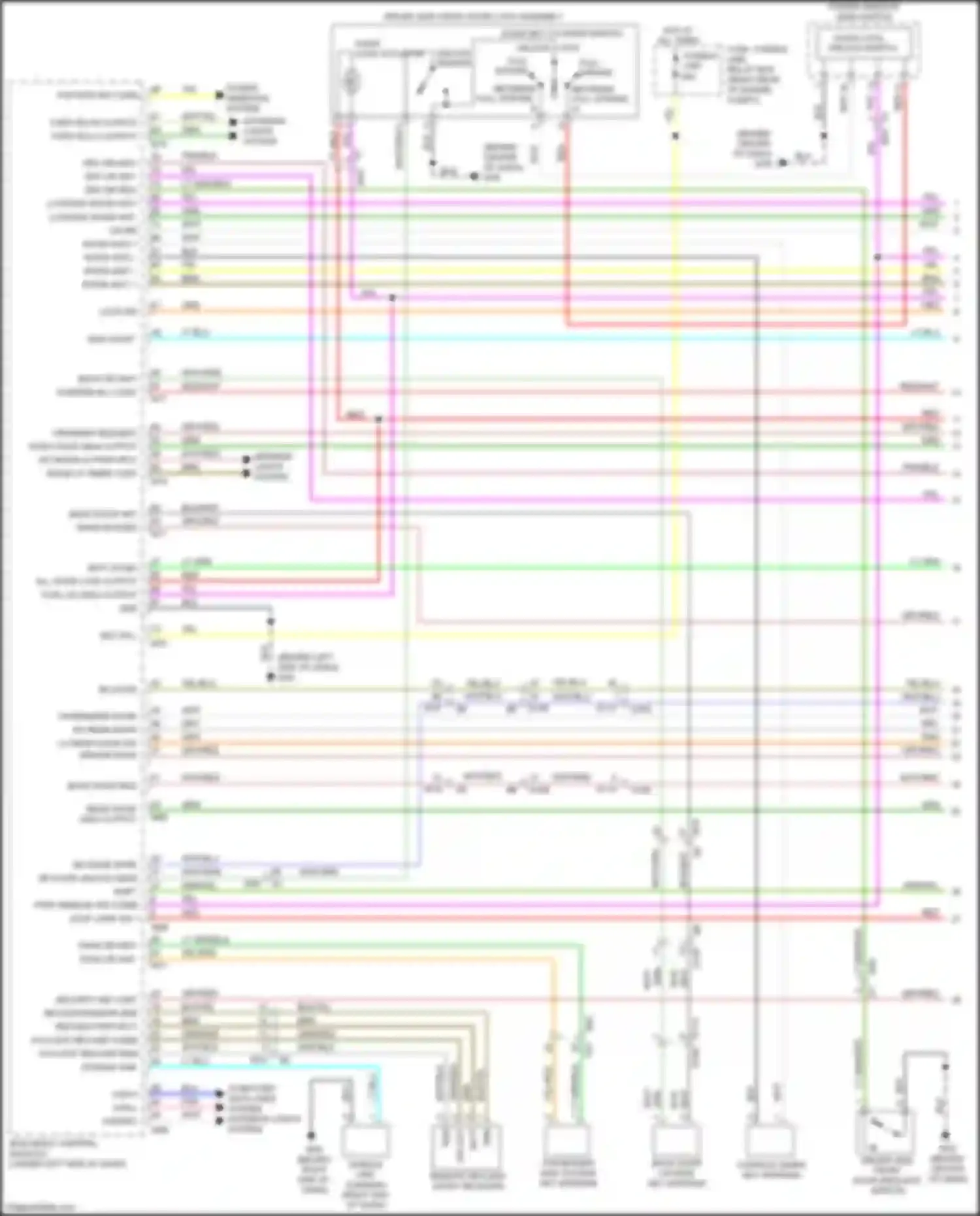 Wiring diagram all door lock output for Infiniti QX80 I (2013-2014) (1 of 2)