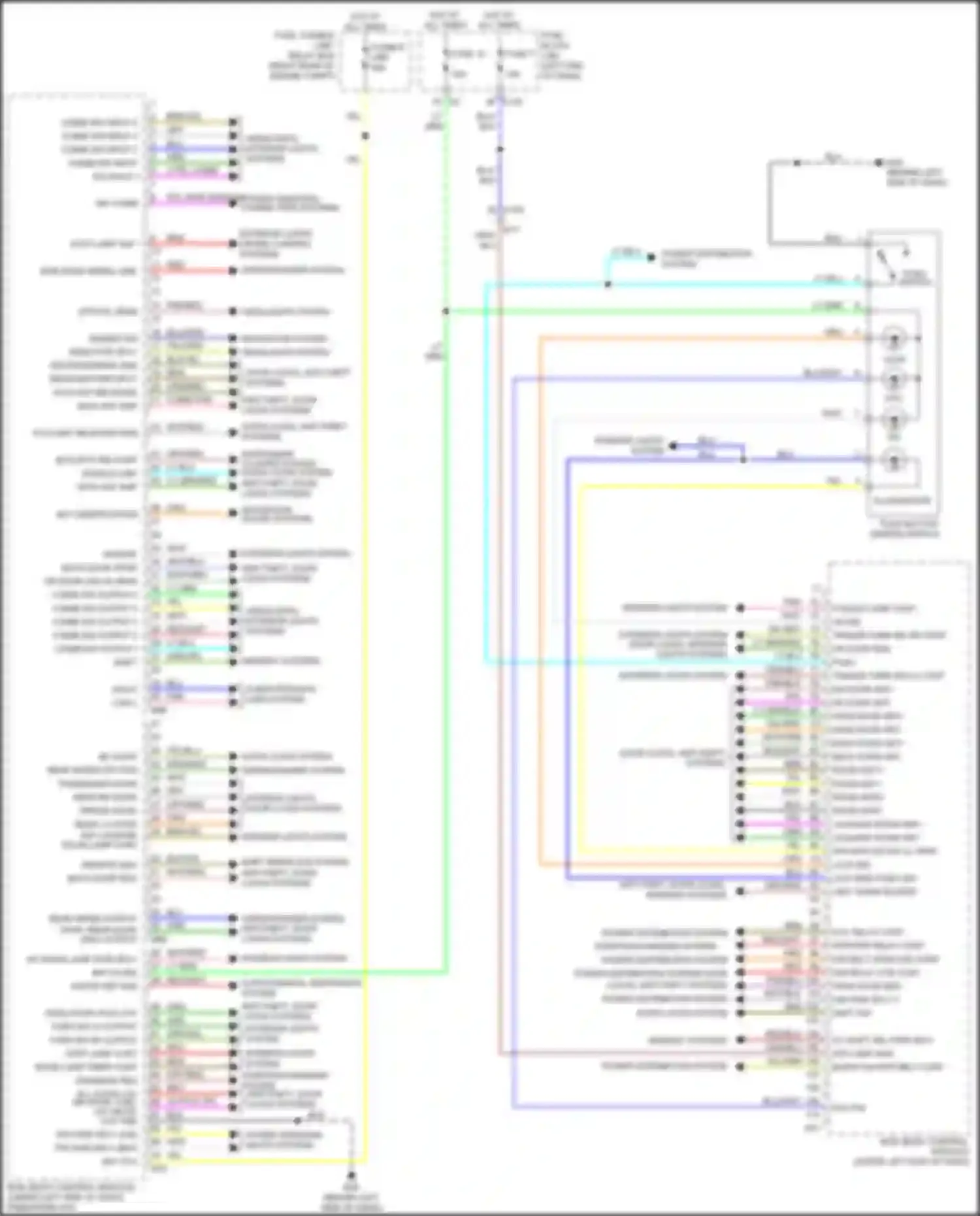 Wiring diagram anti-theft, door locks, warning systems for Infiniti QX80 I (2013-2014) (1 of 1)