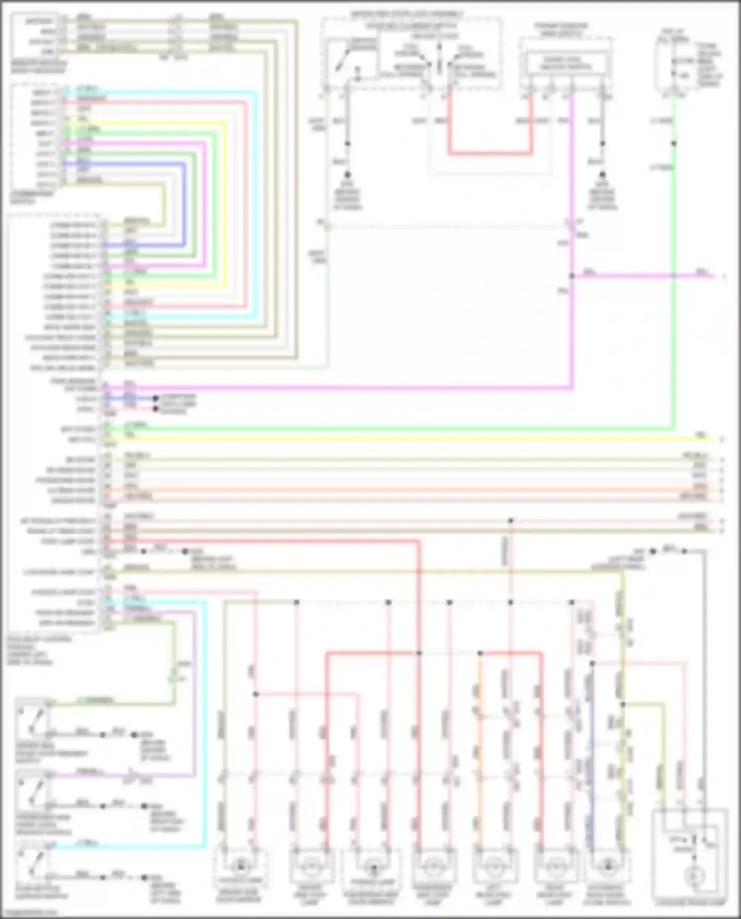 Wiring diagram driver side door lock assembly for Infiniti QX80 I (2013-2014) (1 of 1)