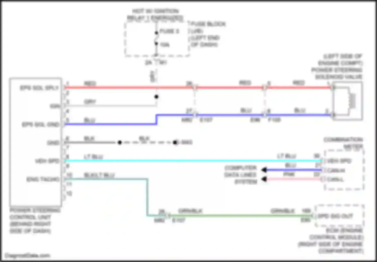 Wiring diagram eng tacho for Infiniti QX80 I (2013-2014) (1 of 1)