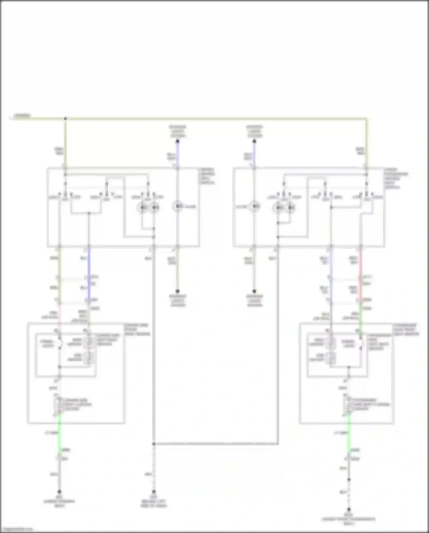Wiring diagram front passenger heated seat switch for Infiniti QX80 I (2013-2014) (1 of 1)