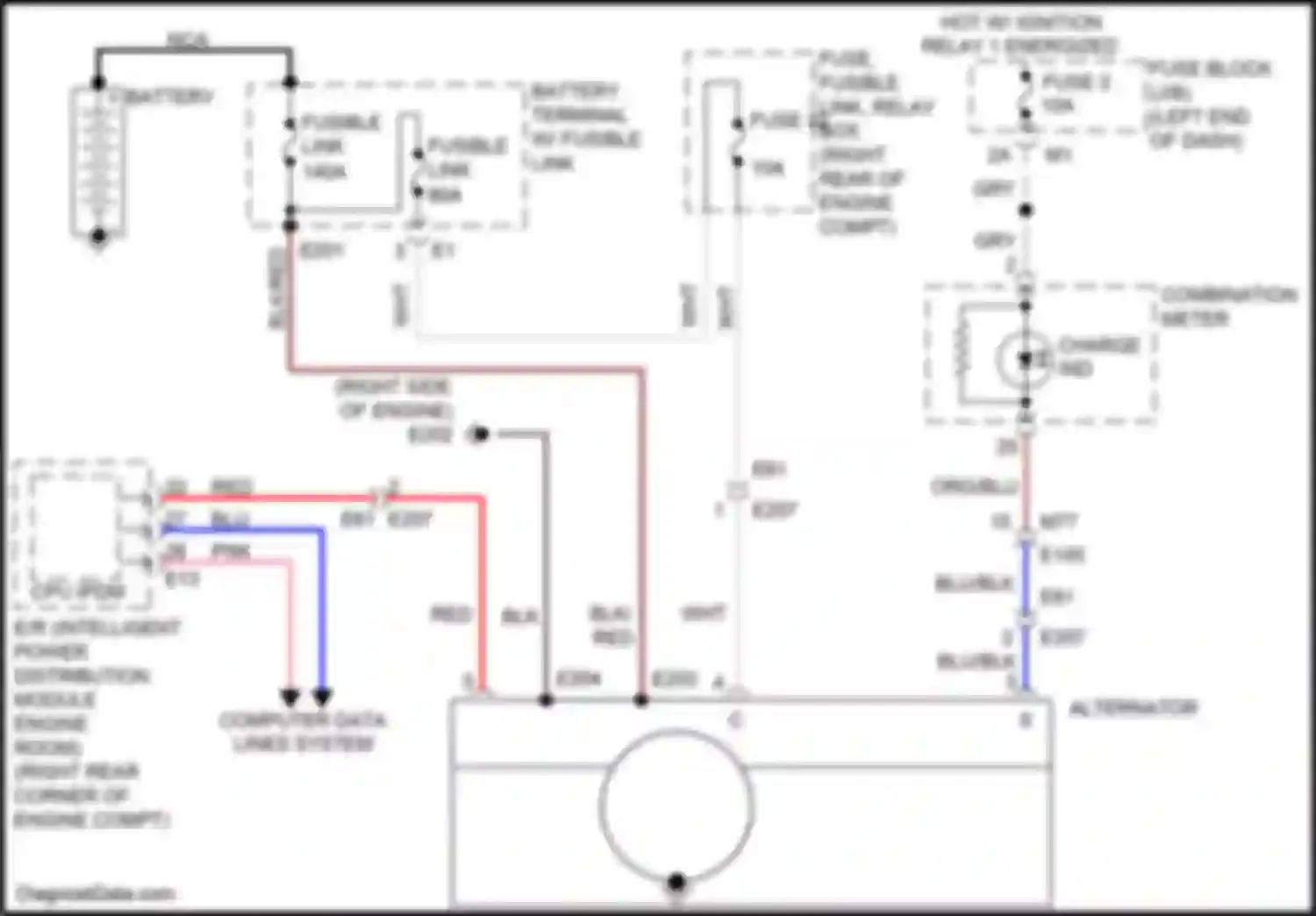 Wiring diagram fusible link a for Infiniti QX80 I (2013-2014) (1 of 2)