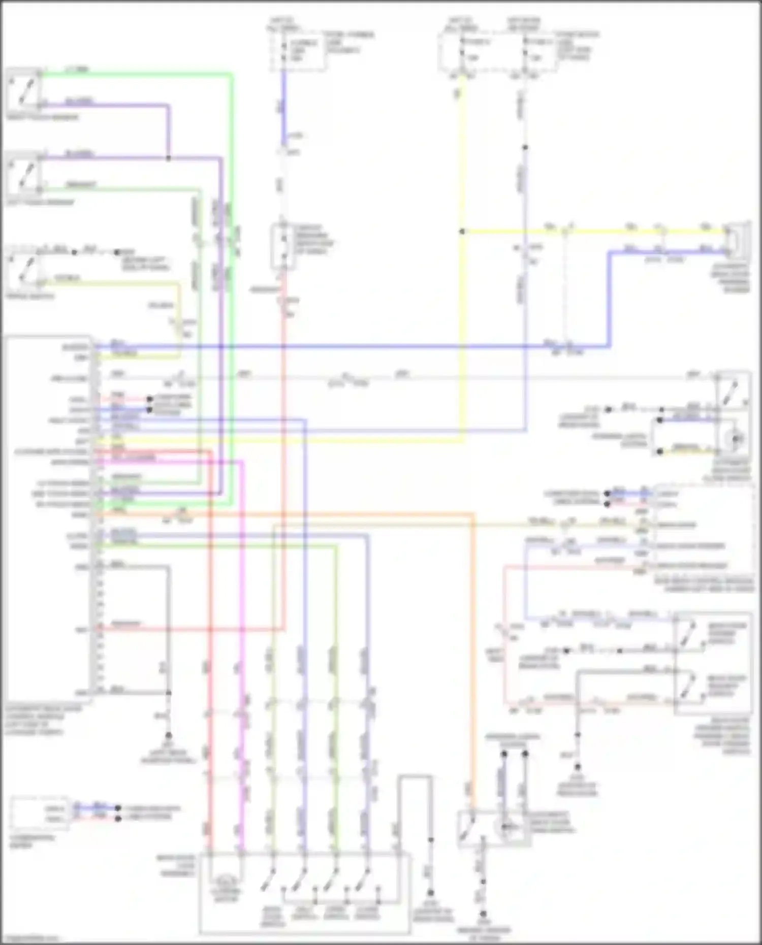 Wiring diagram half latch sw for Infiniti QX80 I (2013-2014) (1 of 1)