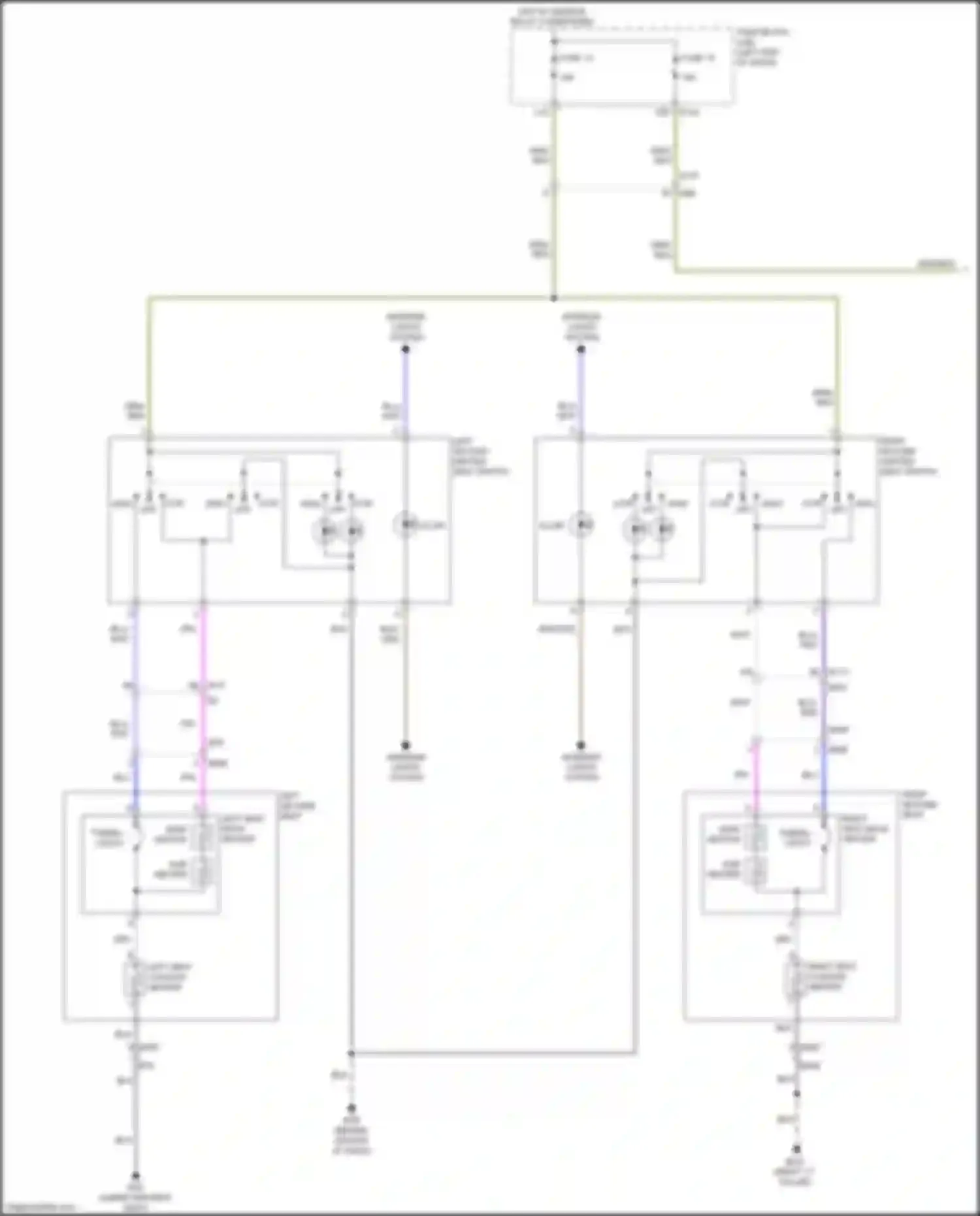 Wiring diagram left second heated seat switch for Infiniti QX80 I (2013-2014) (1 of 1)