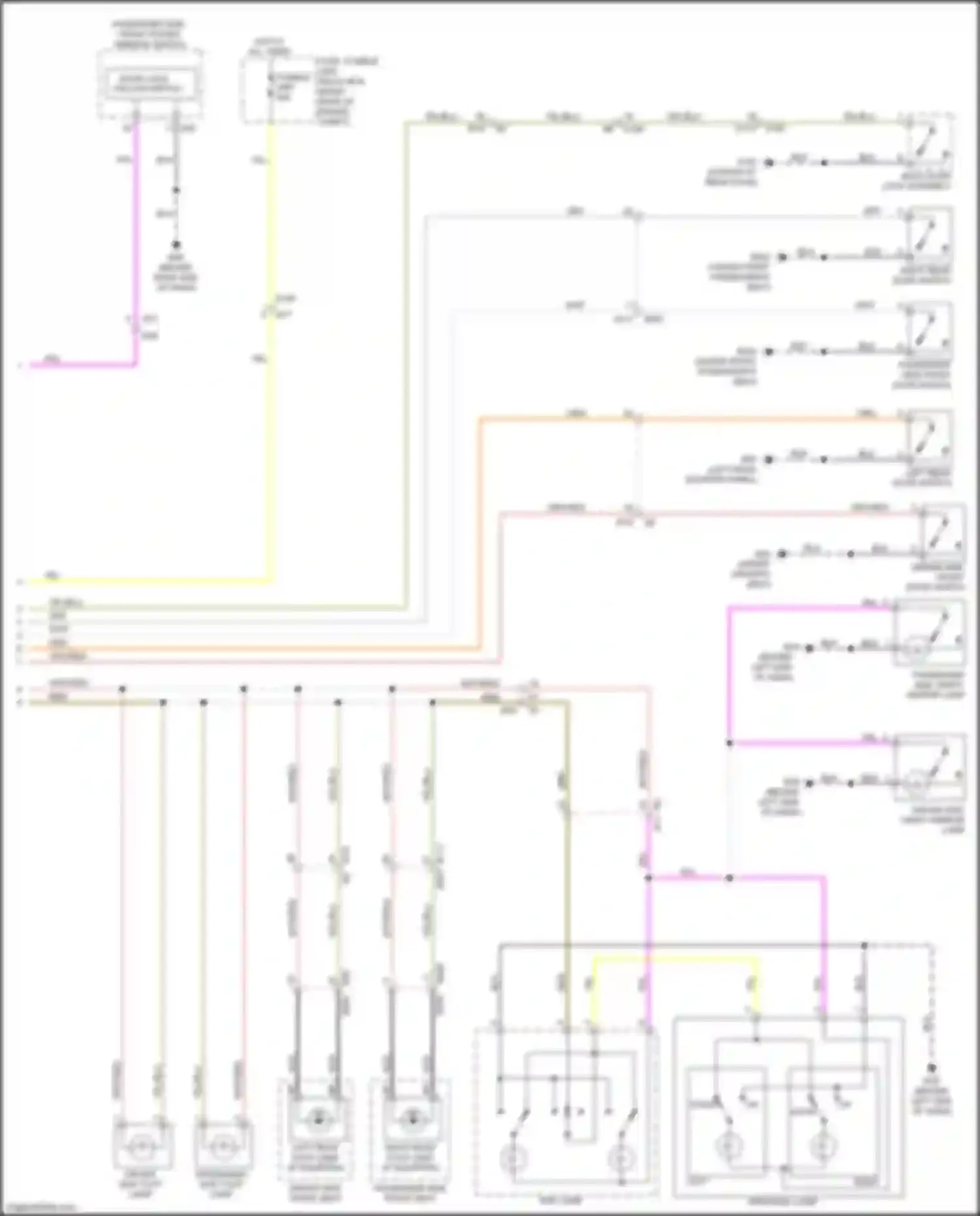 Wiring diagram personal lamp for Infiniti QX80 I (2013-2014) (1 of 1)