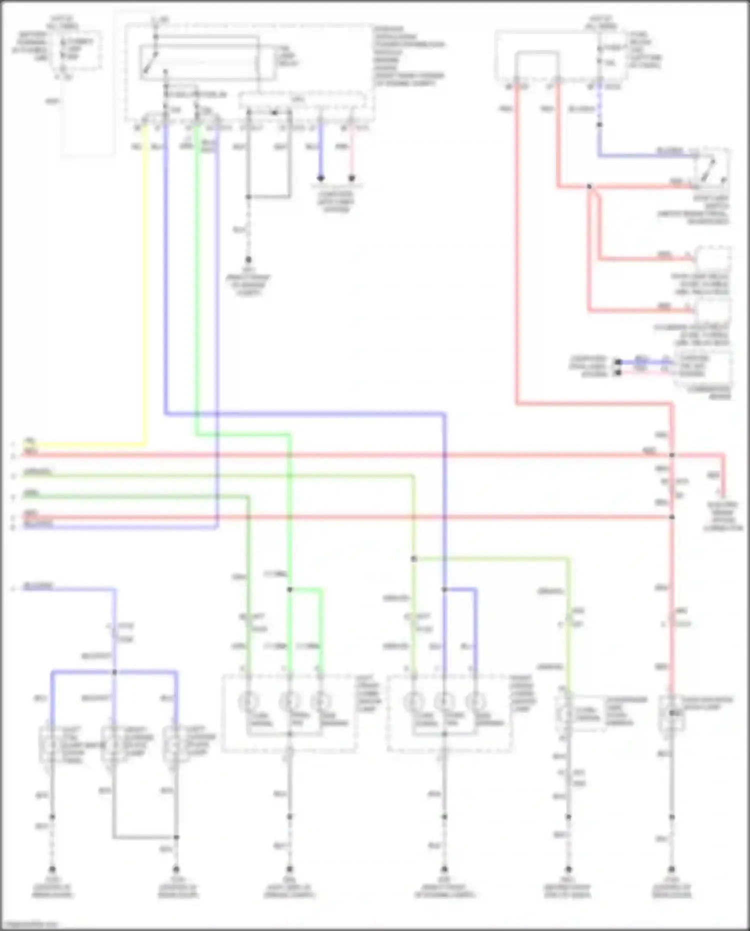 Wiring diagram right front combi- nation lamp for Infiniti QX80 I (2013-2014) (1 of 1)