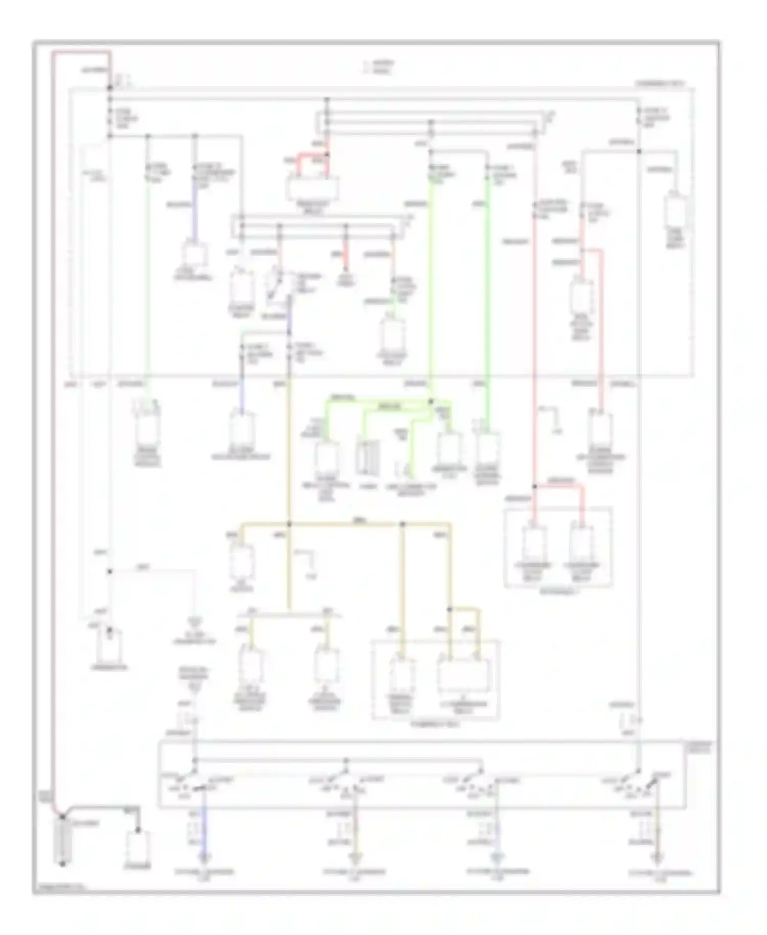 Amigo Isuzu II (1998-2000): Power distribution circuit (1 of 3)