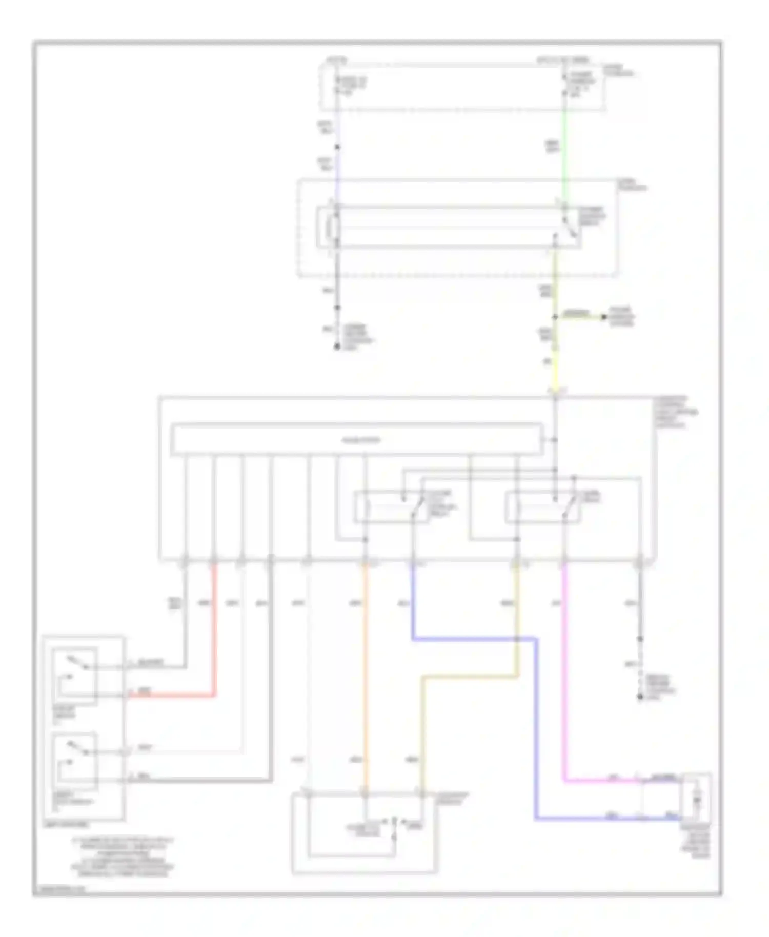 Amigo Isuzu II (1998-2000): Power top/sunroof circuits