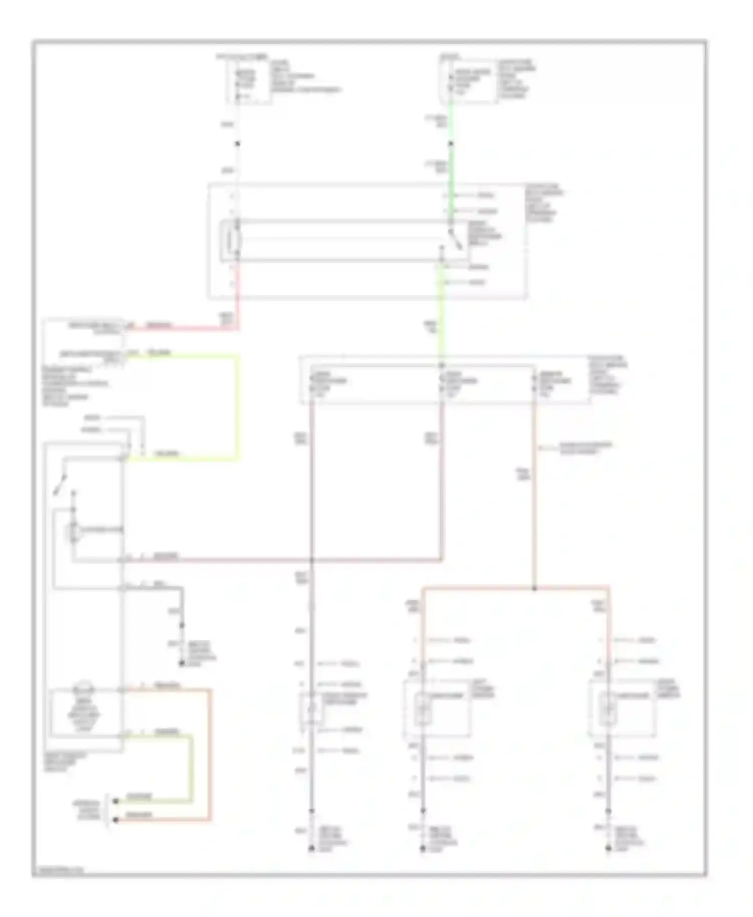 Wiring diagram right power mirror for Isuzu Amigo II (1998-2000) (1 of 4)