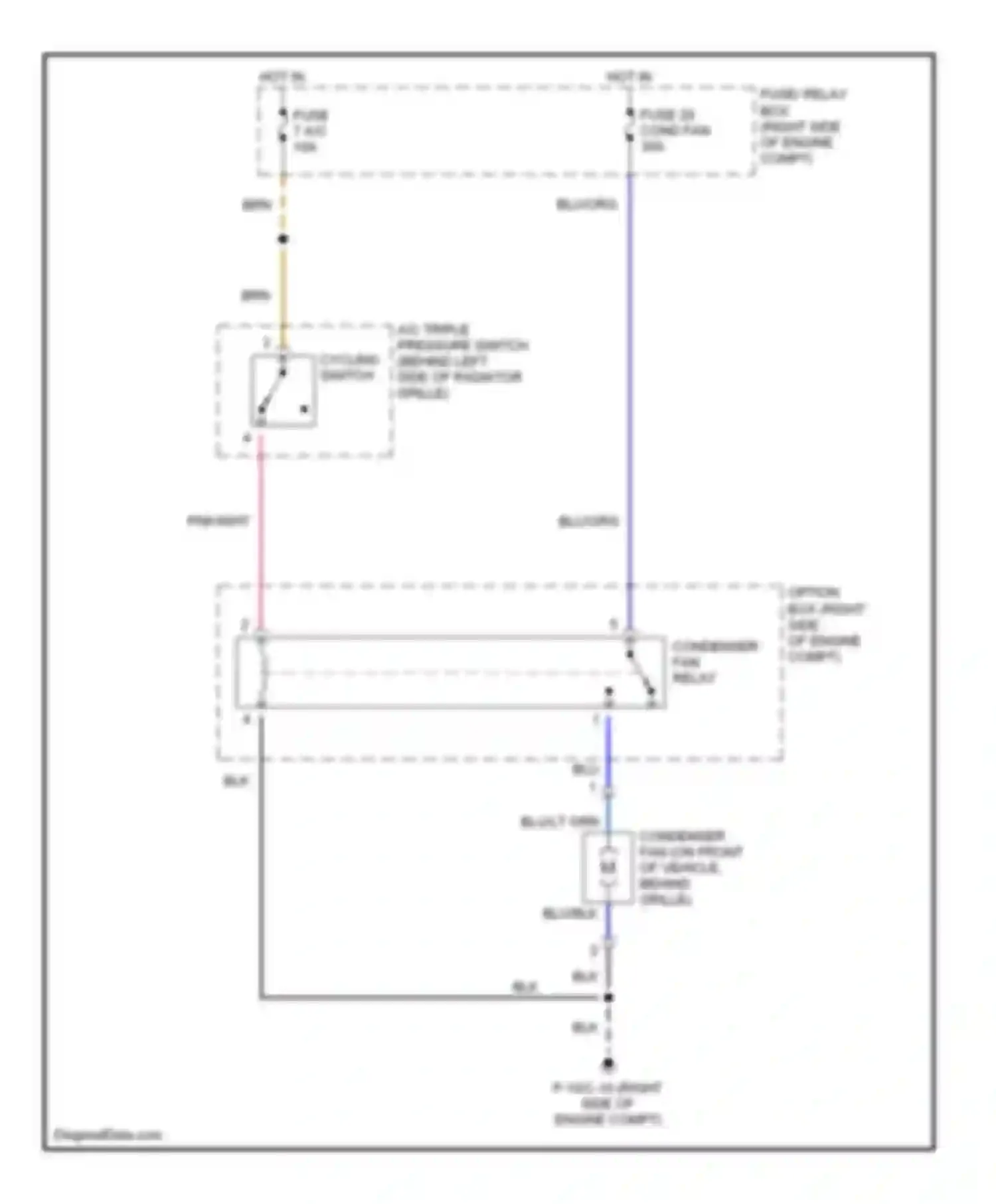 Axiom Isuzu I (2001-2004): Cooling fan circuit