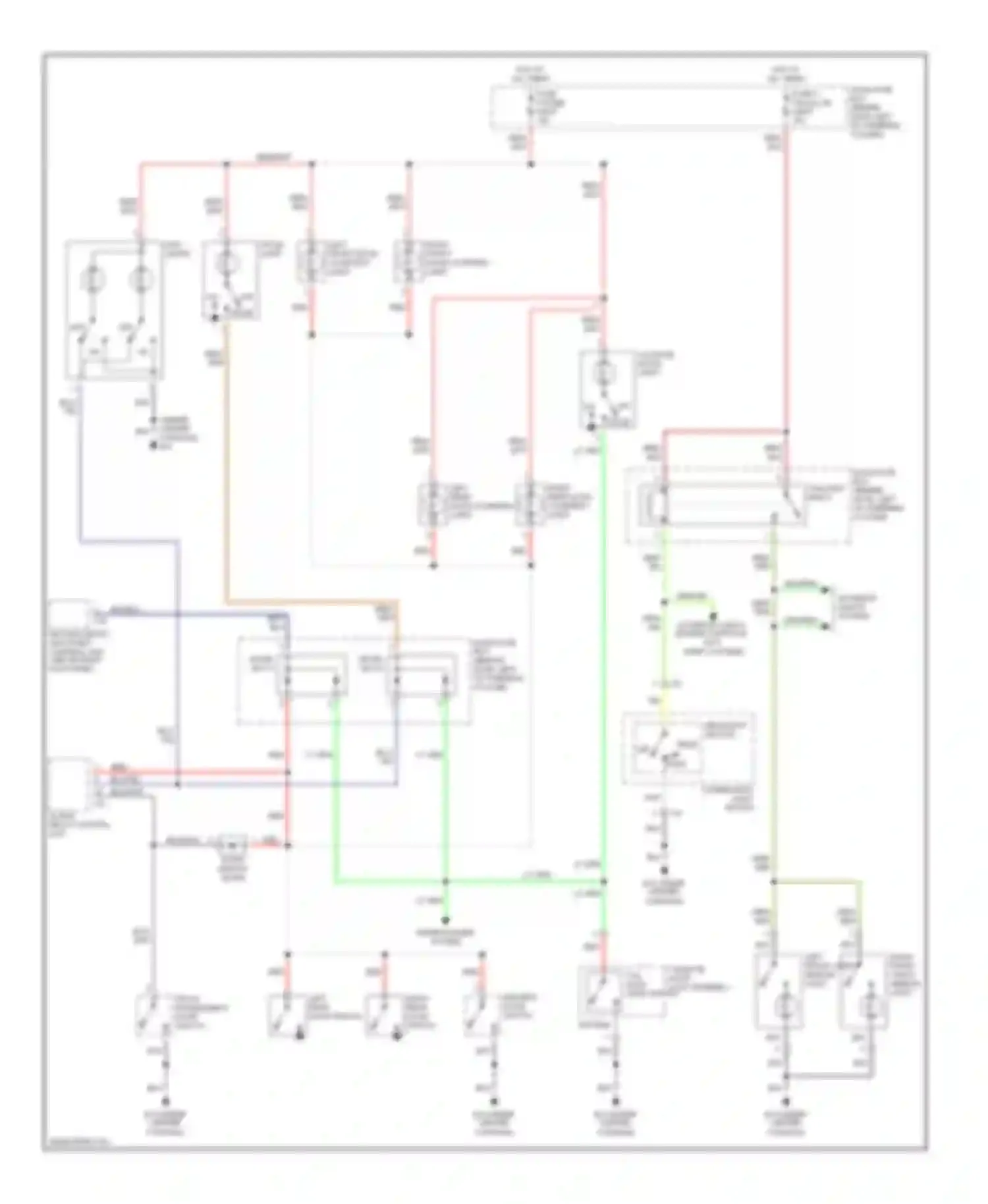 Wiring diagram alarm, relay control unit for Isuzu Axiom I (2001-2004) (1 of 5)