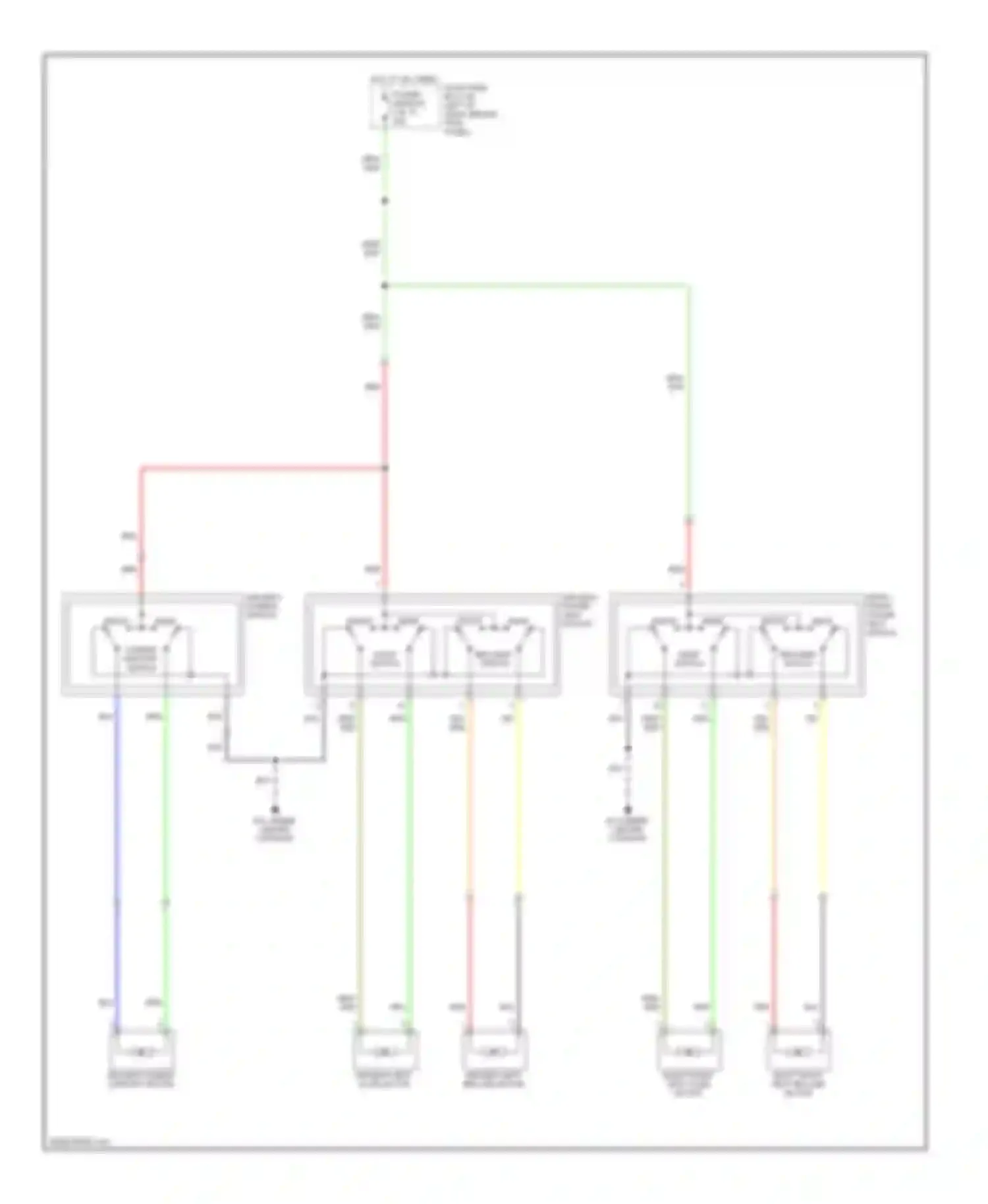 Wiring diagram right front seat recline motor for Isuzu Axiom I (2001-2004) (1 of 1)