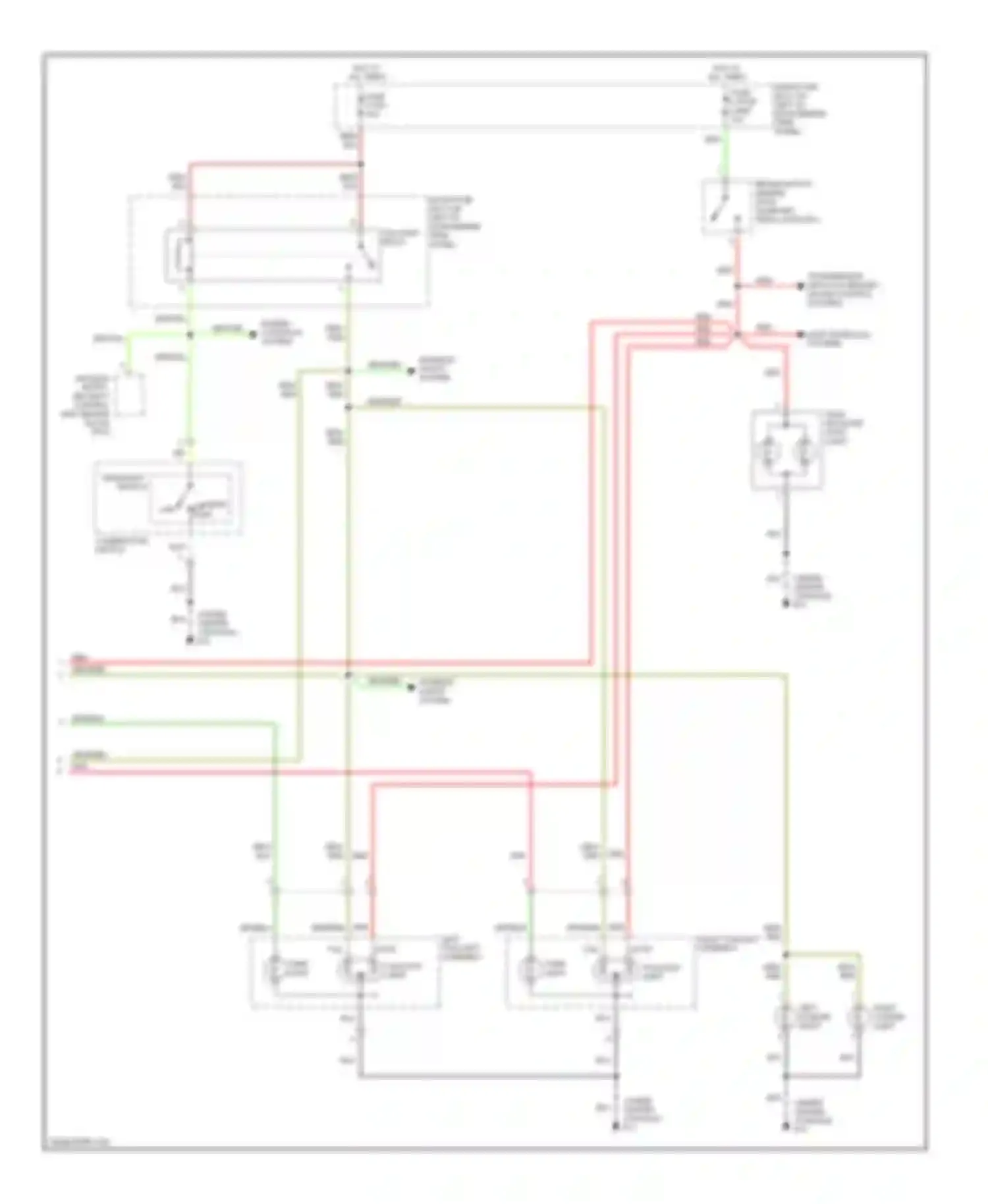 Wiring diagram right taillight assembly for Isuzu Axiom I (2001-2004) (2 of 3)