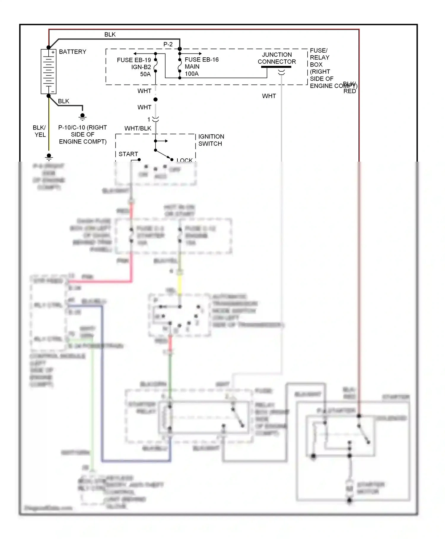 Isuzu Axiom I (2001-2004) rly ctrl e-34 powertrain control module (left side of engine compt) wiring diagram  (1 of 1)
