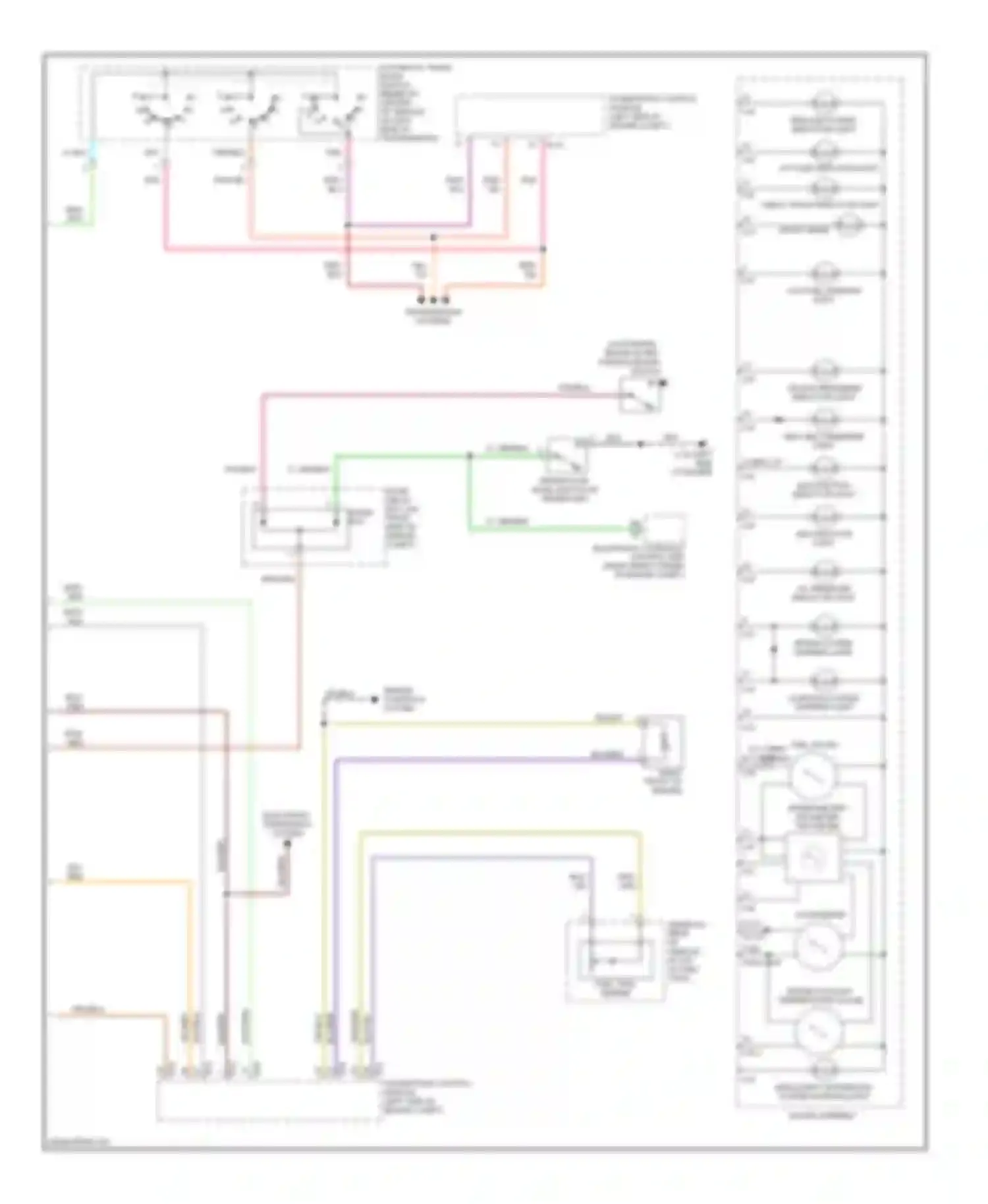 Wiring diagram speedometer/ odometer/ trip meter for Isuzu Axiom I (2001-2004) (1 of 1)