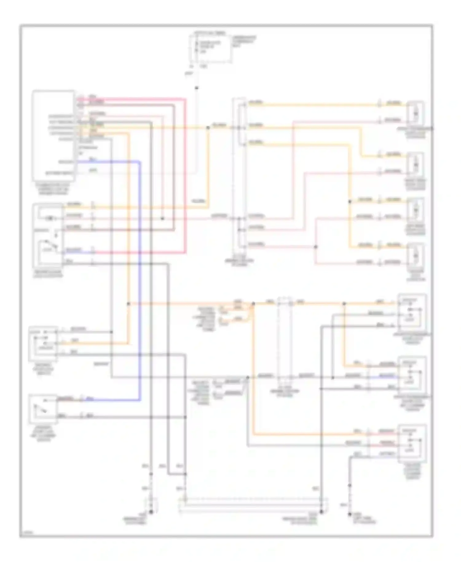 Oasis Isuzu I (1995-1999): Power door lock circuit, without keyless entry