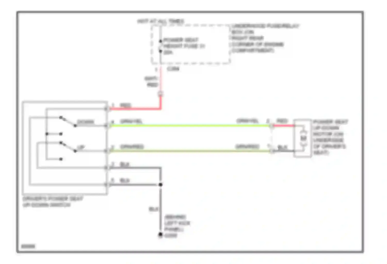 Oasis Isuzu I (1995-1999): Power seat circuits