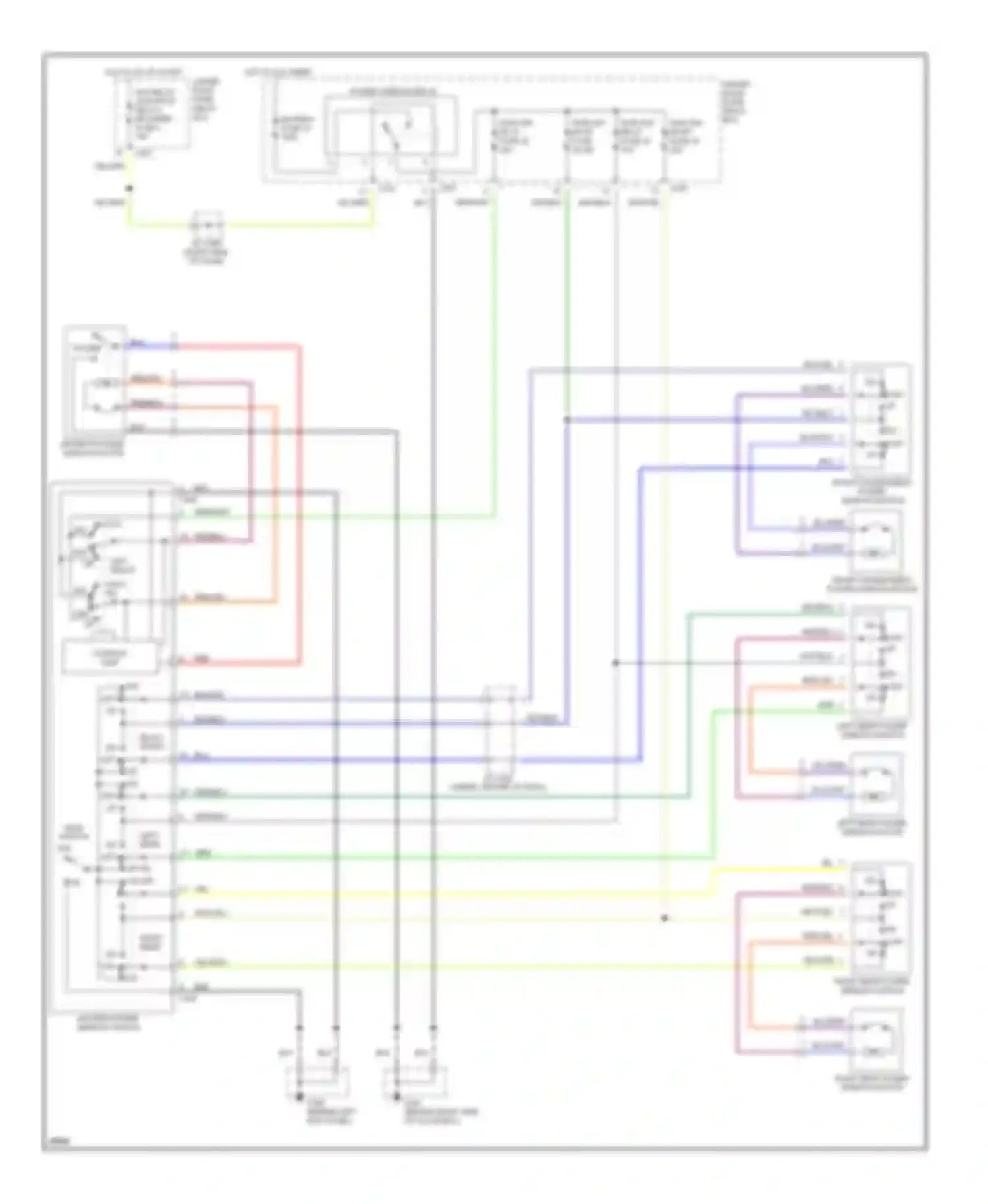 Oasis Isuzu I (1995-1999): Power window circuit