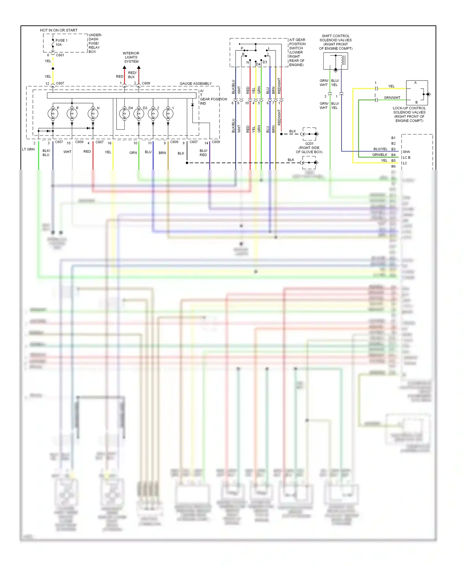 Wiring diagram blu/grn for Isuzu Oasis I (1995-1999) (4 of 4)