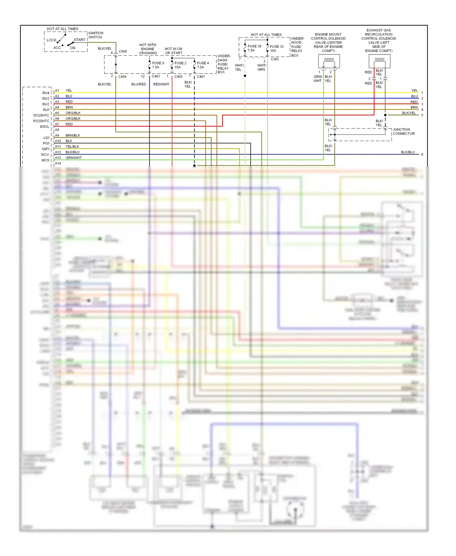 Wiring diagram charging system for Isuzu Oasis I (1995-1999) (1 of 1)