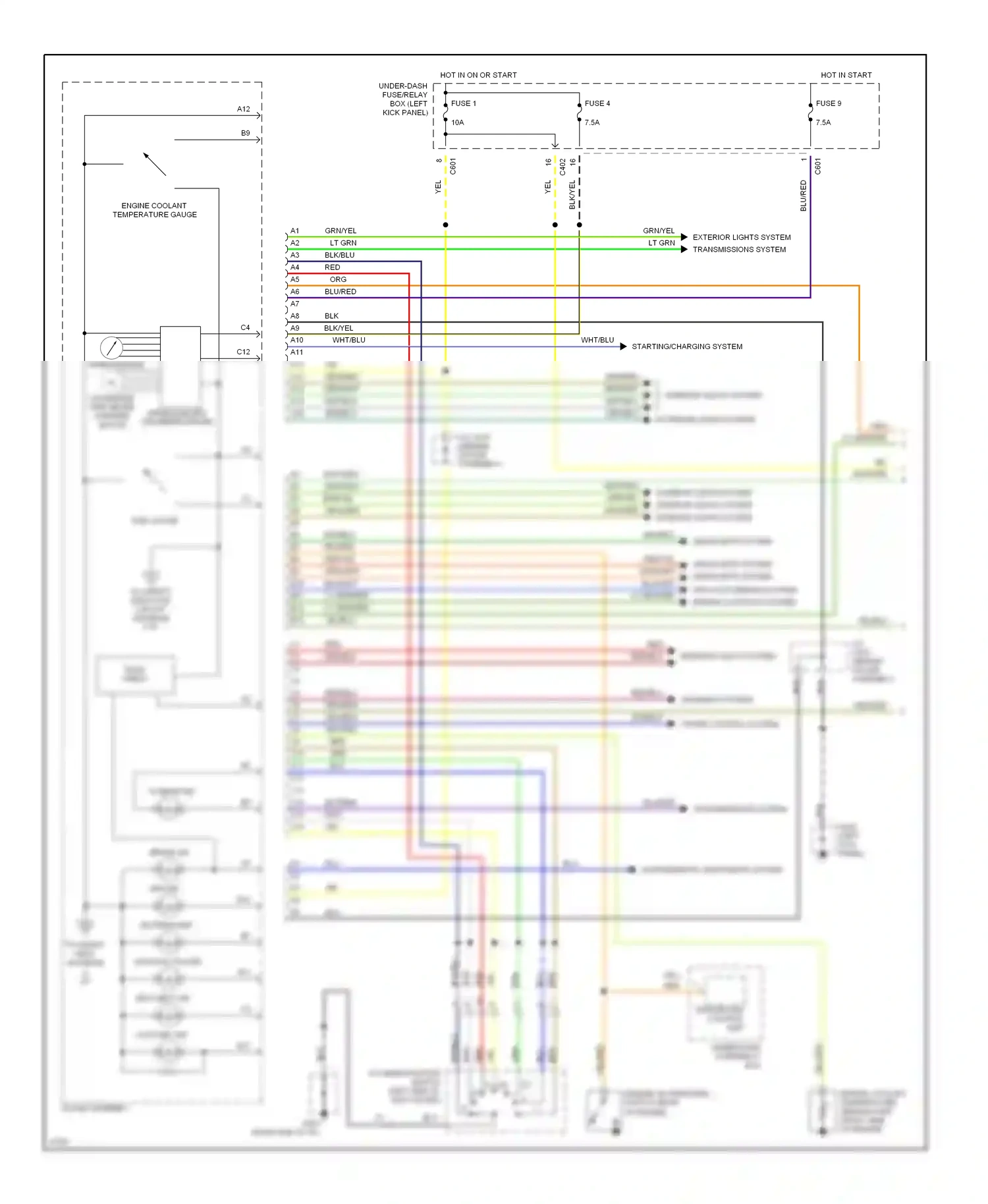 Wiring diagram cruise control system for Isuzu Oasis I (1995-1999) (3 of 4)