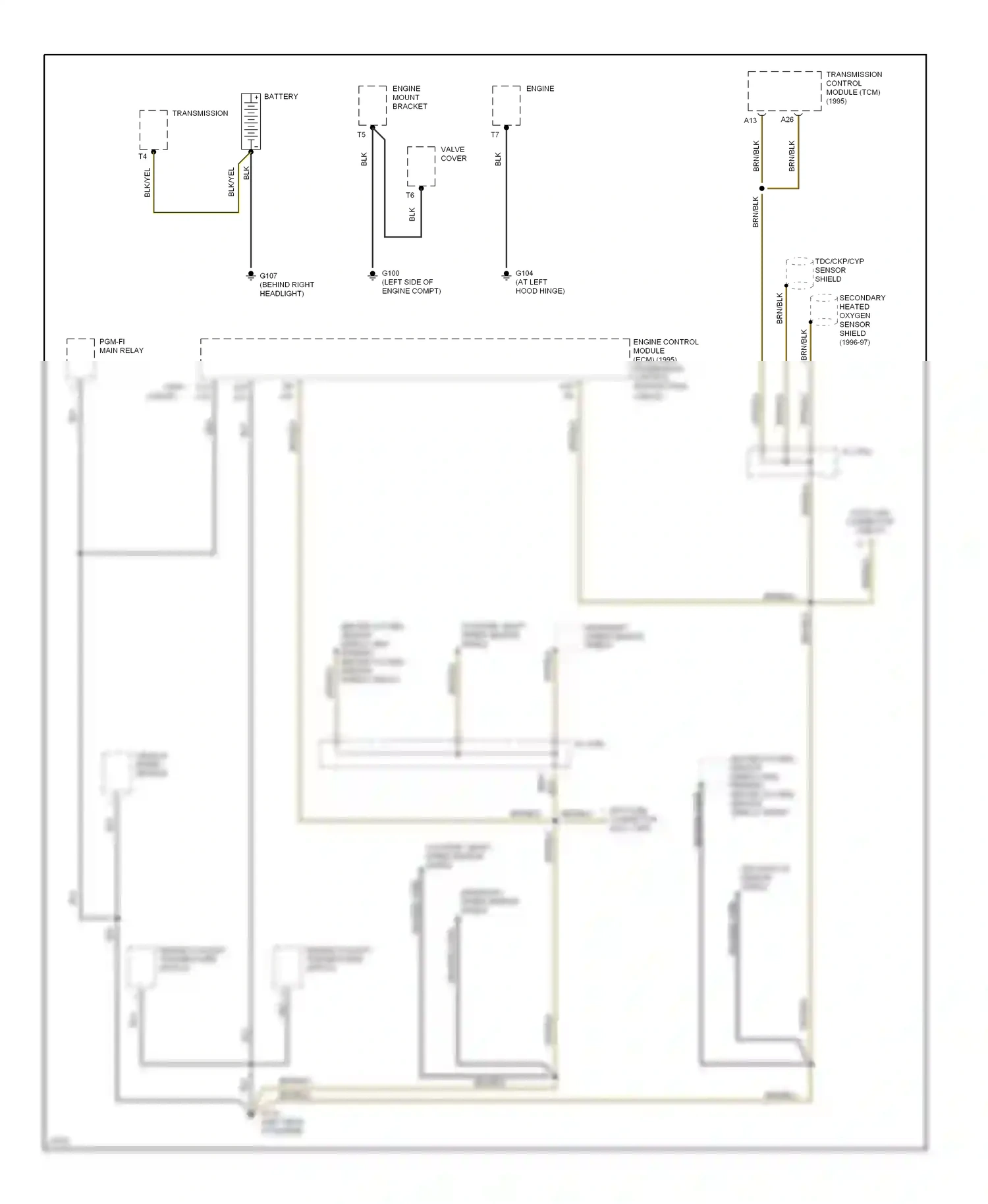 Wiring diagram engine coolant temperature switch b for Isuzu Oasis I (1995-1999) (1 of 1)