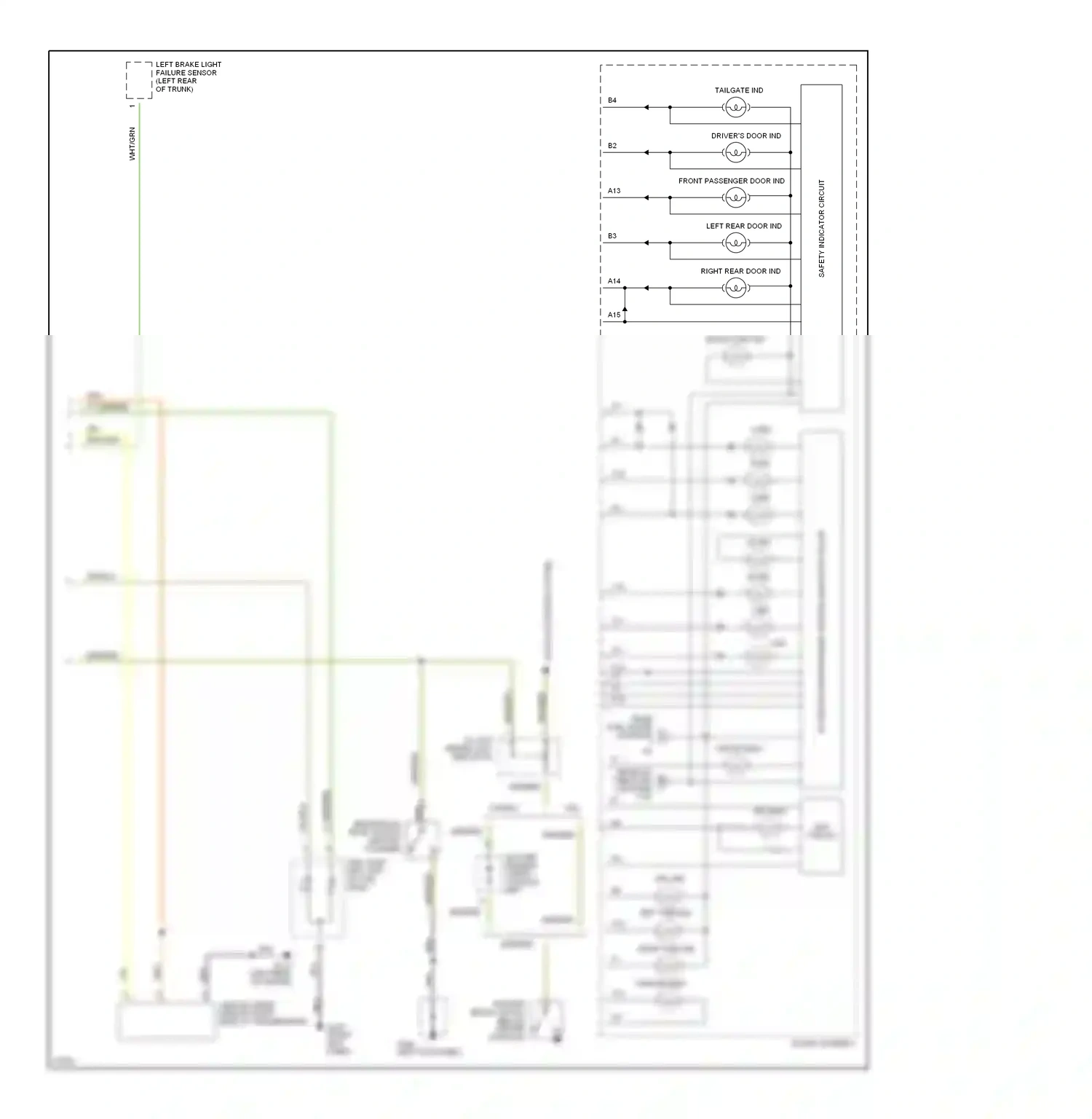 Wiring diagram tailgate ind for Isuzu Oasis I (1995-1999) (1 of 1)