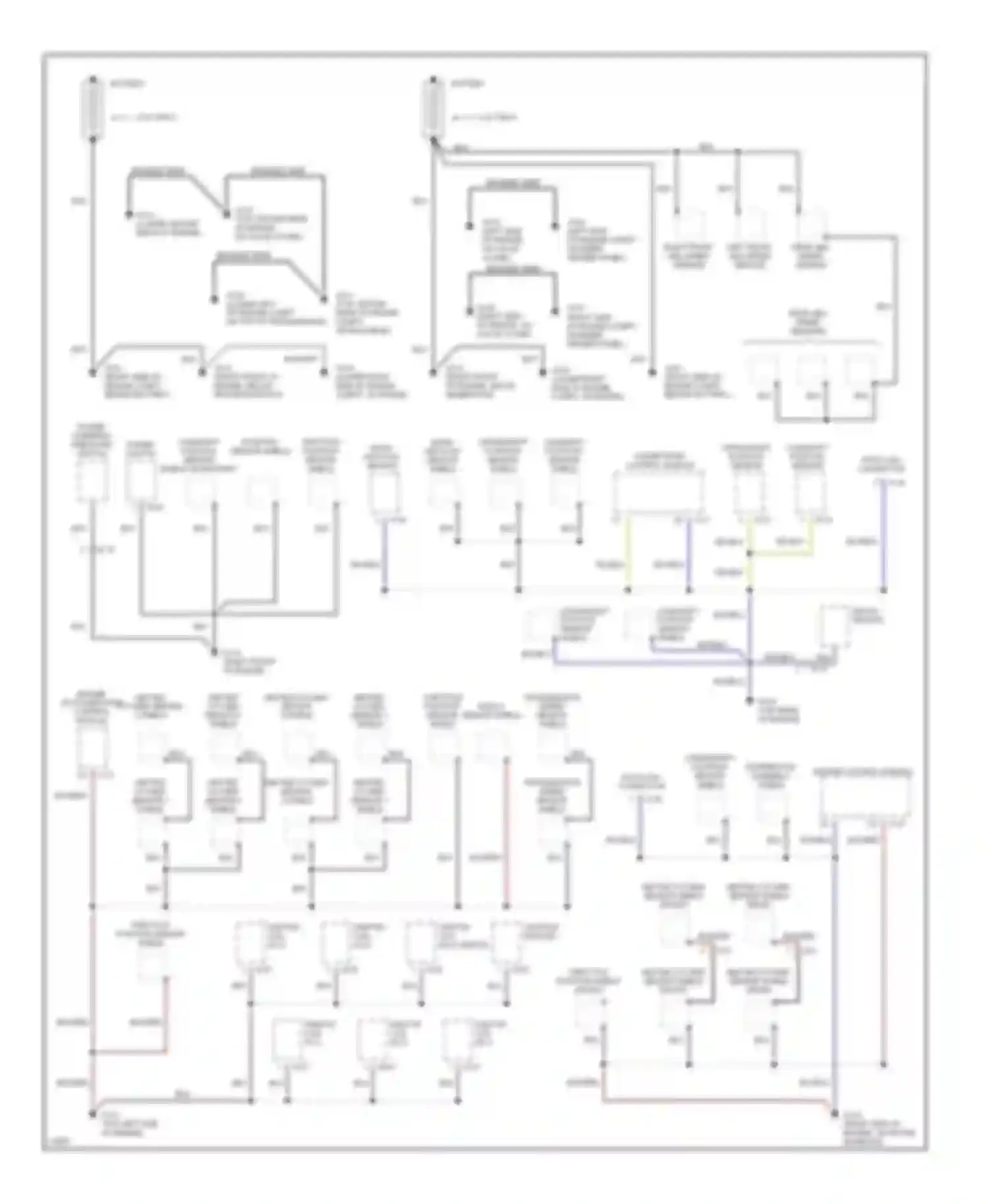 Rodeo Isuzu I (1989-1998): Ground distribution circuit (1 of 3)