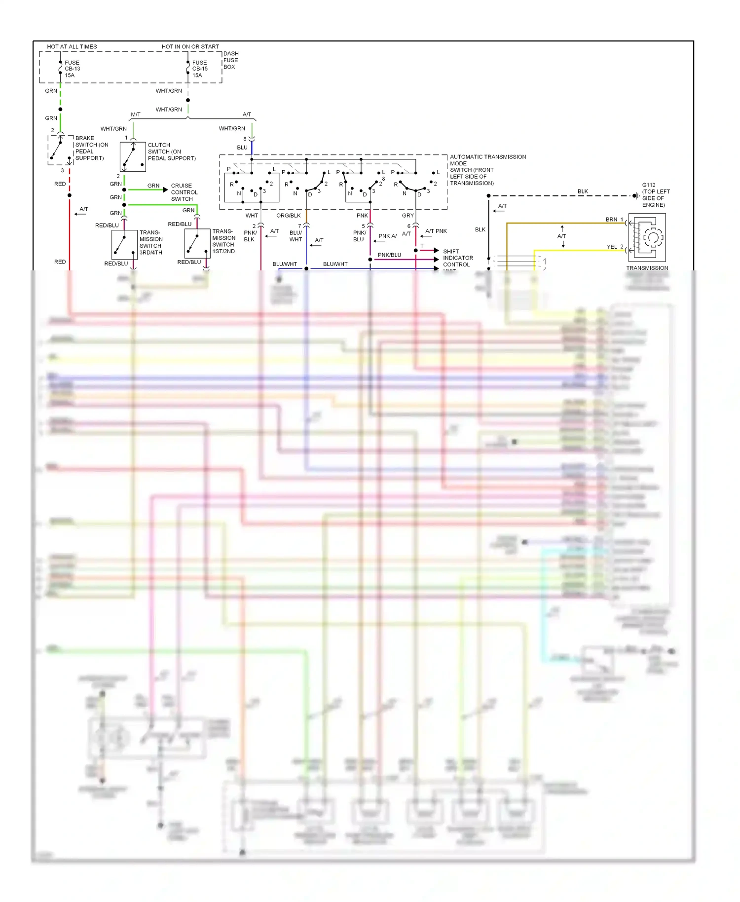 Wiring diagram a/c system for Isuzu Rodeo I (1989-1998) (3 of 3)