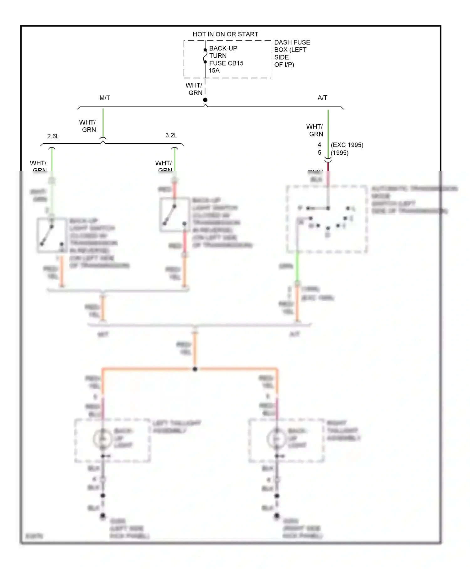 Wiring diagram back-up for Isuzu Rodeo I (1989-1998) (1 of 1)