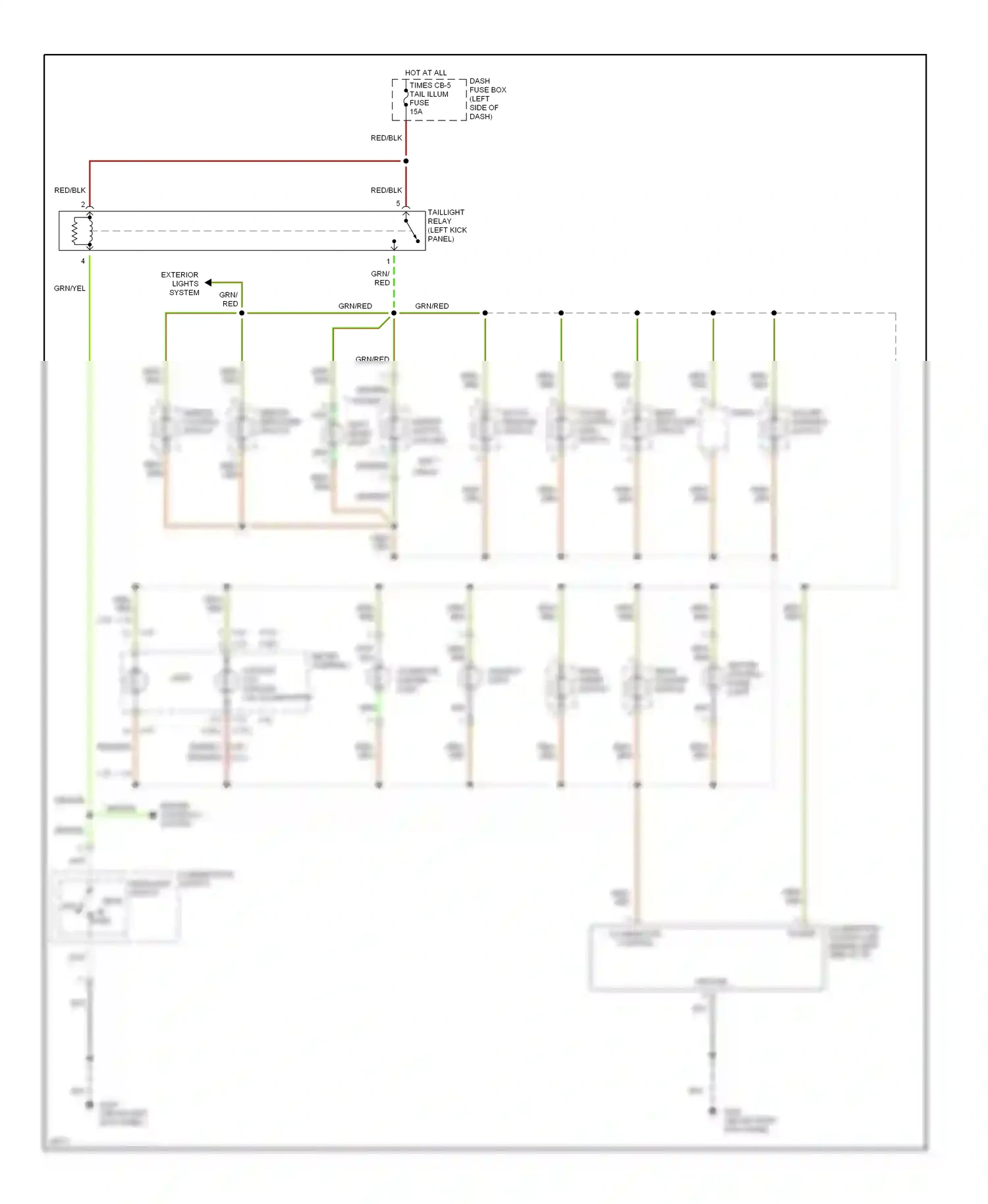 Wiring diagram cigarette lighter light for Isuzu Rodeo I (1989-1998) (1 of 1)