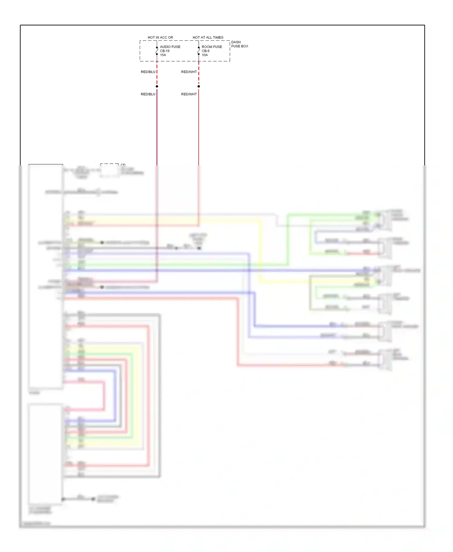 Wiring diagram control cable for Isuzu Rodeo I (1989-1998) (1 of 1)