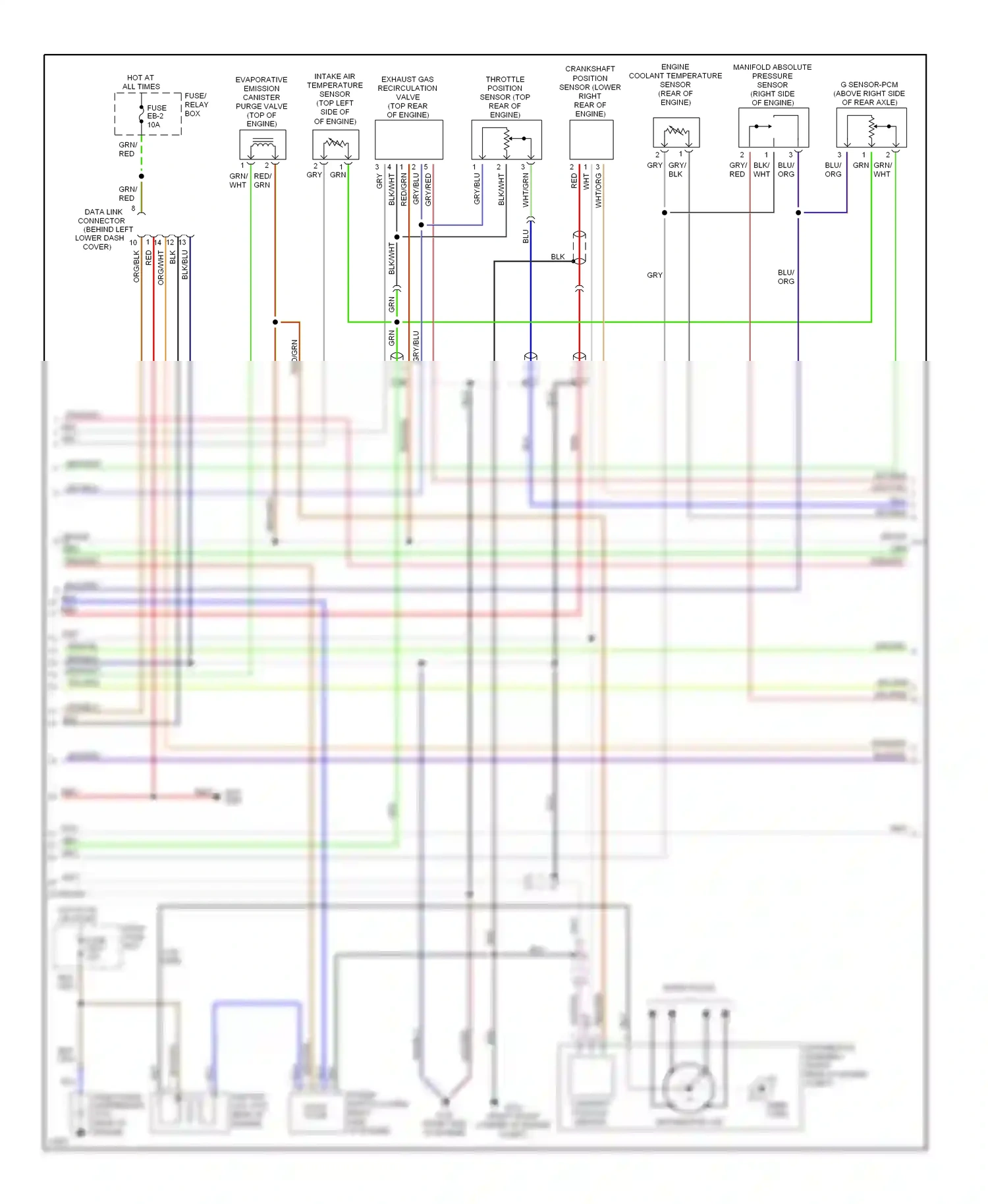 Wiring diagram data link connector for Isuzu Rodeo I (1989-1998) (4 of 5)
