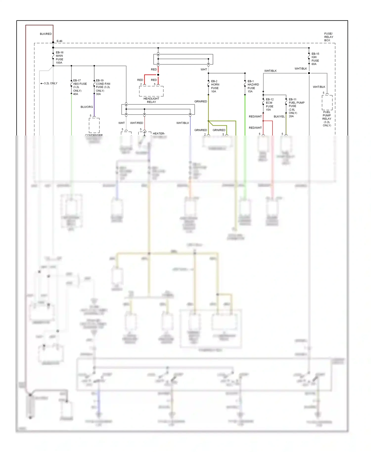 Wiring diagram e-46 for Isuzu Rodeo I (1989-1998) (1 of 1)