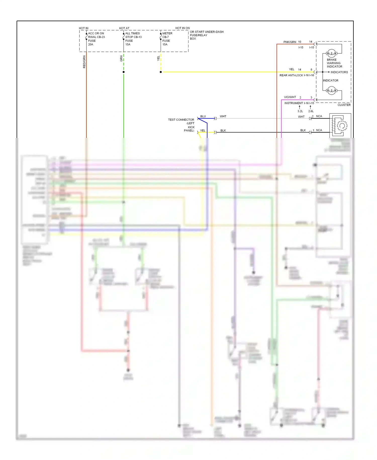 Wiring diagram front axle switch for Isuzu Rodeo I (1989-1998) (1 of 1)