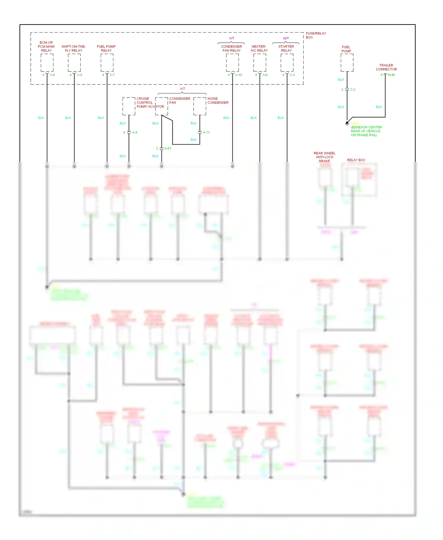 Wiring diagram heated oxygen sensor, front for Isuzu Rodeo I (1989-1998) (1 of 1)