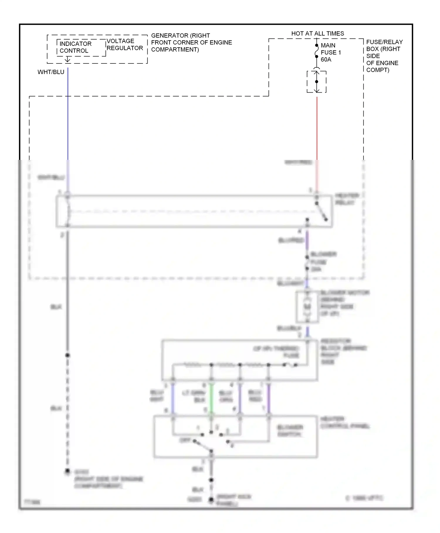 Wiring diagram indicator control for Isuzu Rodeo I (1989-1998) (3 of 4)