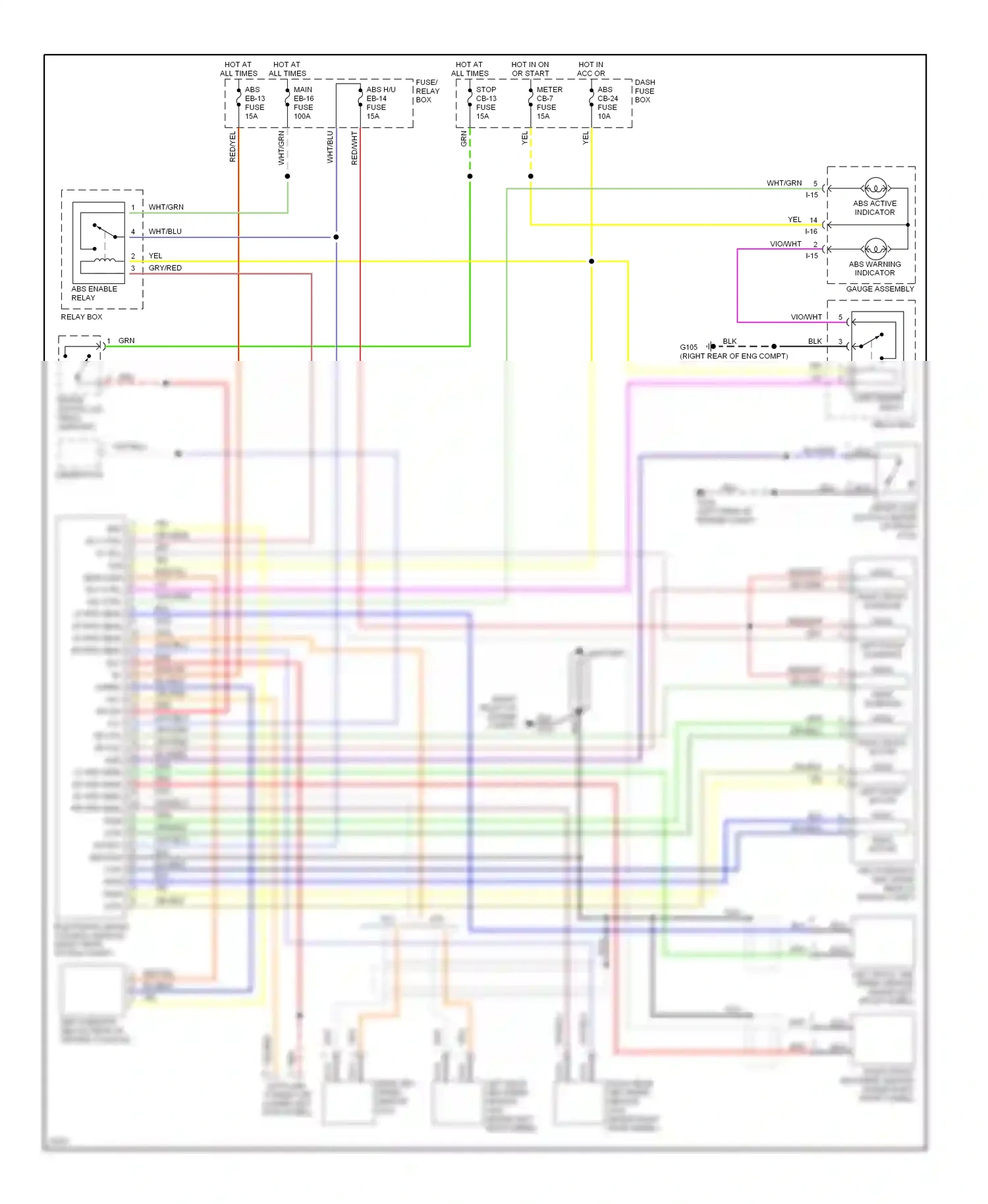 Wiring diagram left front motor for Isuzu Rodeo I (1989-1998) (1 of 1)