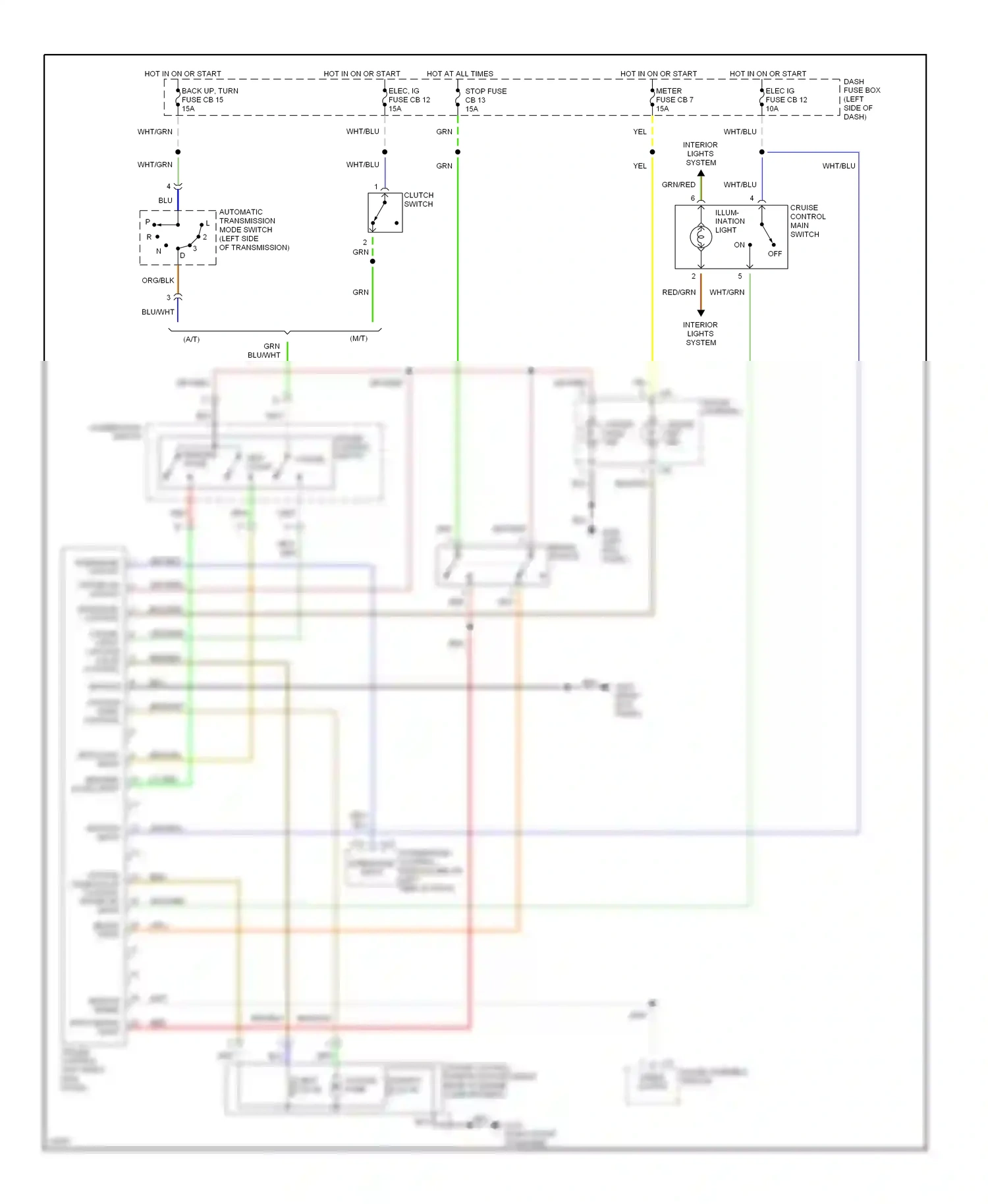 Wiring diagram set/coast input for Isuzu Rodeo I (1989-1998) (1 of 1)