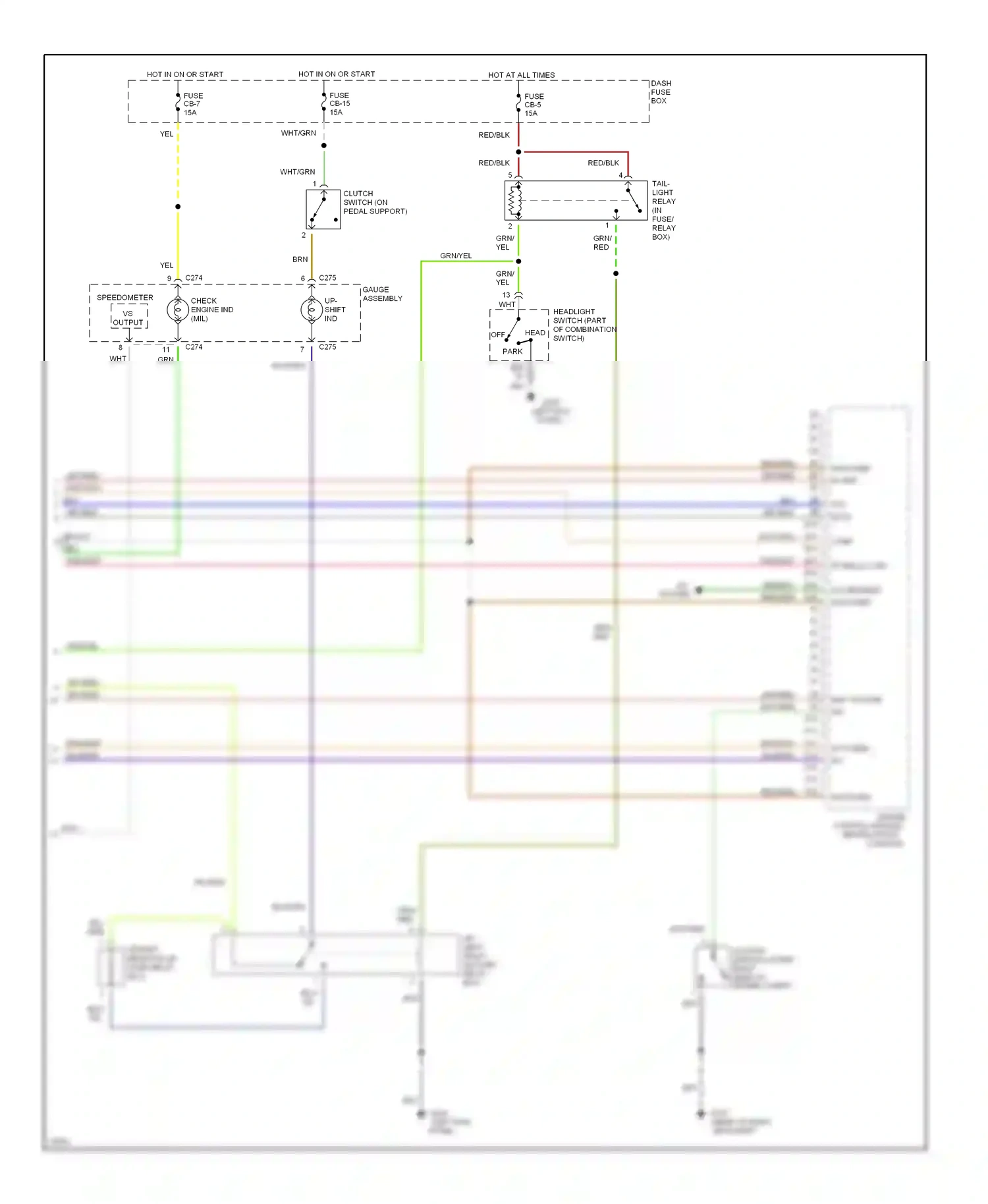 Wiring diagram switched b+ ref b+ for Isuzu Rodeo I (1989-1998) (1 of 1)