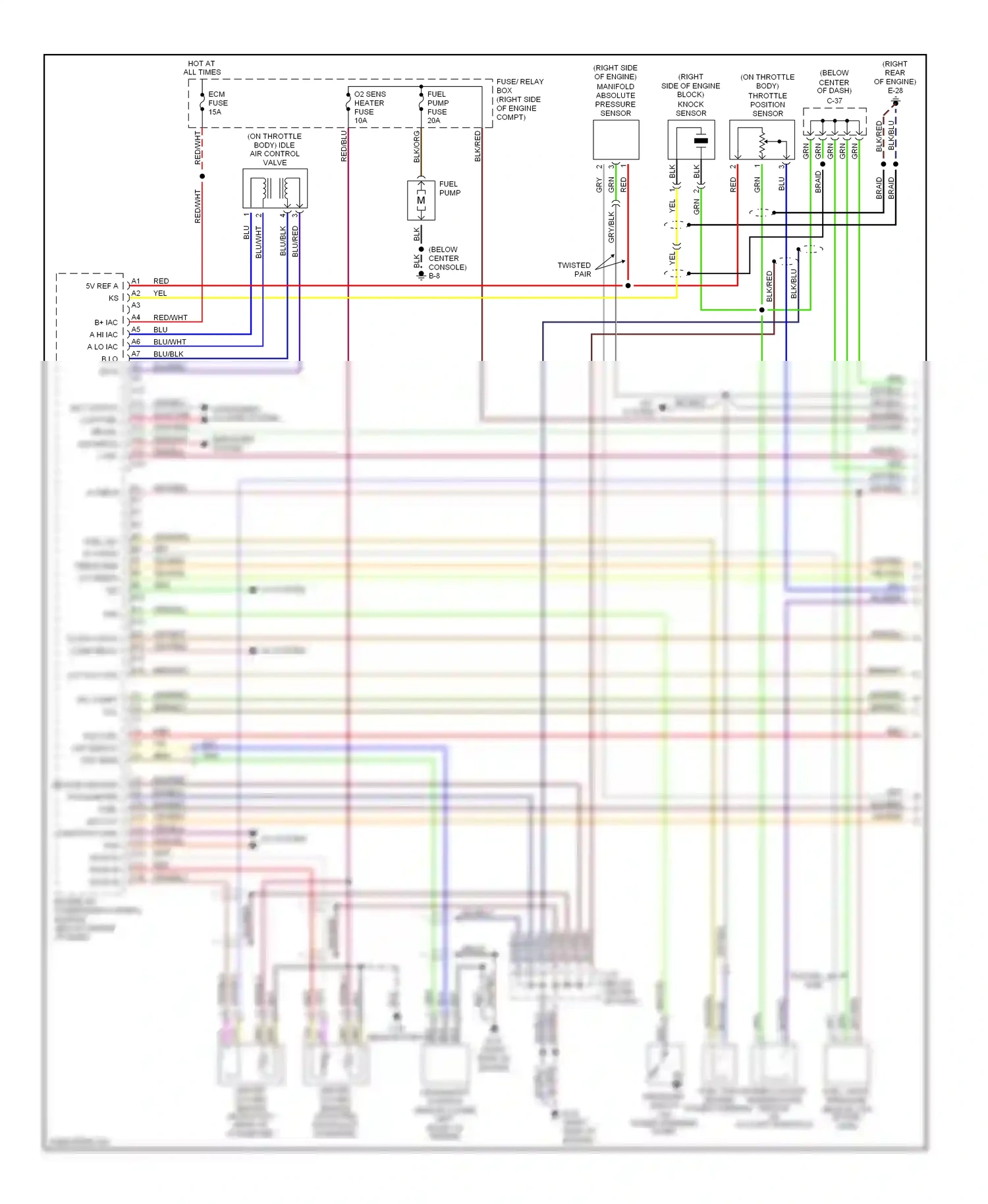 Wiring diagram blu/red for Isuzu Rodeo II (1998-2004) (6 of 22)