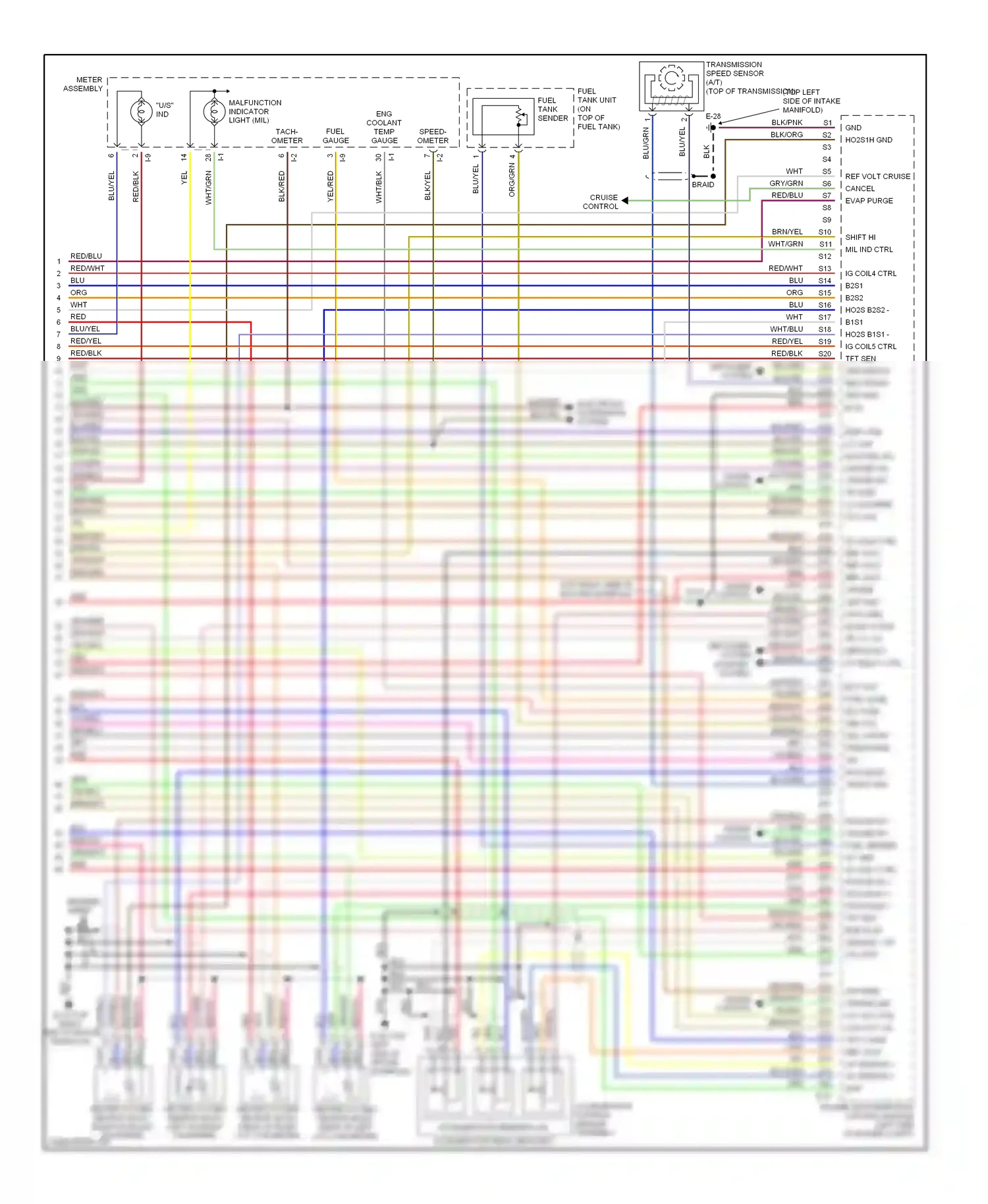 Wiring diagram blu/red for Isuzu Rodeo II (1998-2004) (20 of 22)