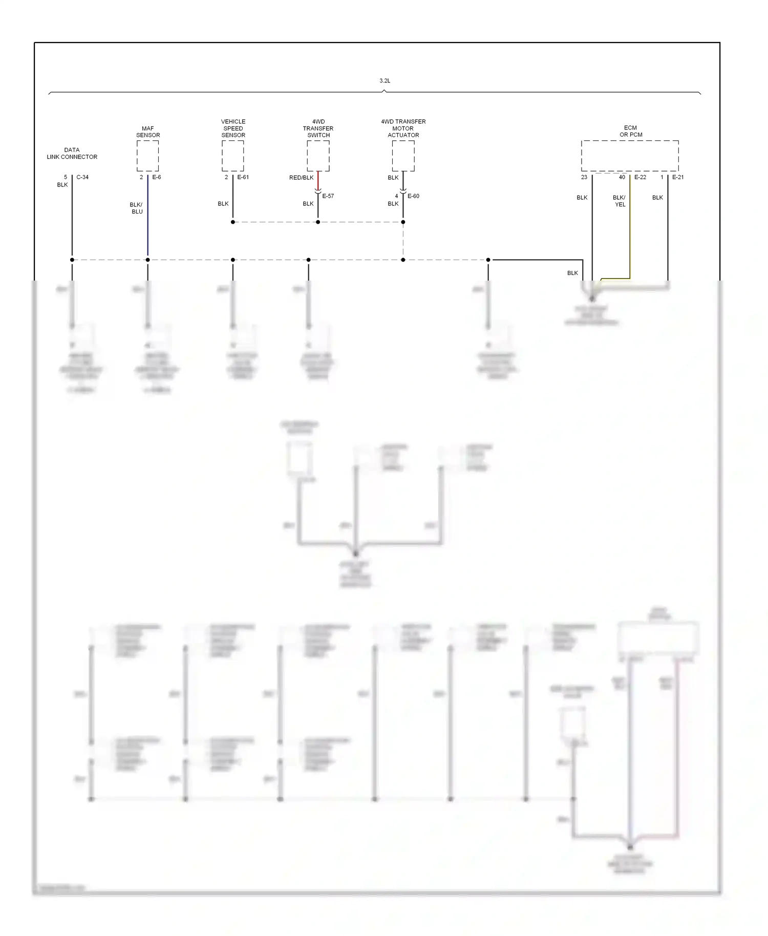Wiring diagram e-33 for Isuzu Rodeo II (1998-2004) (1 of 1)