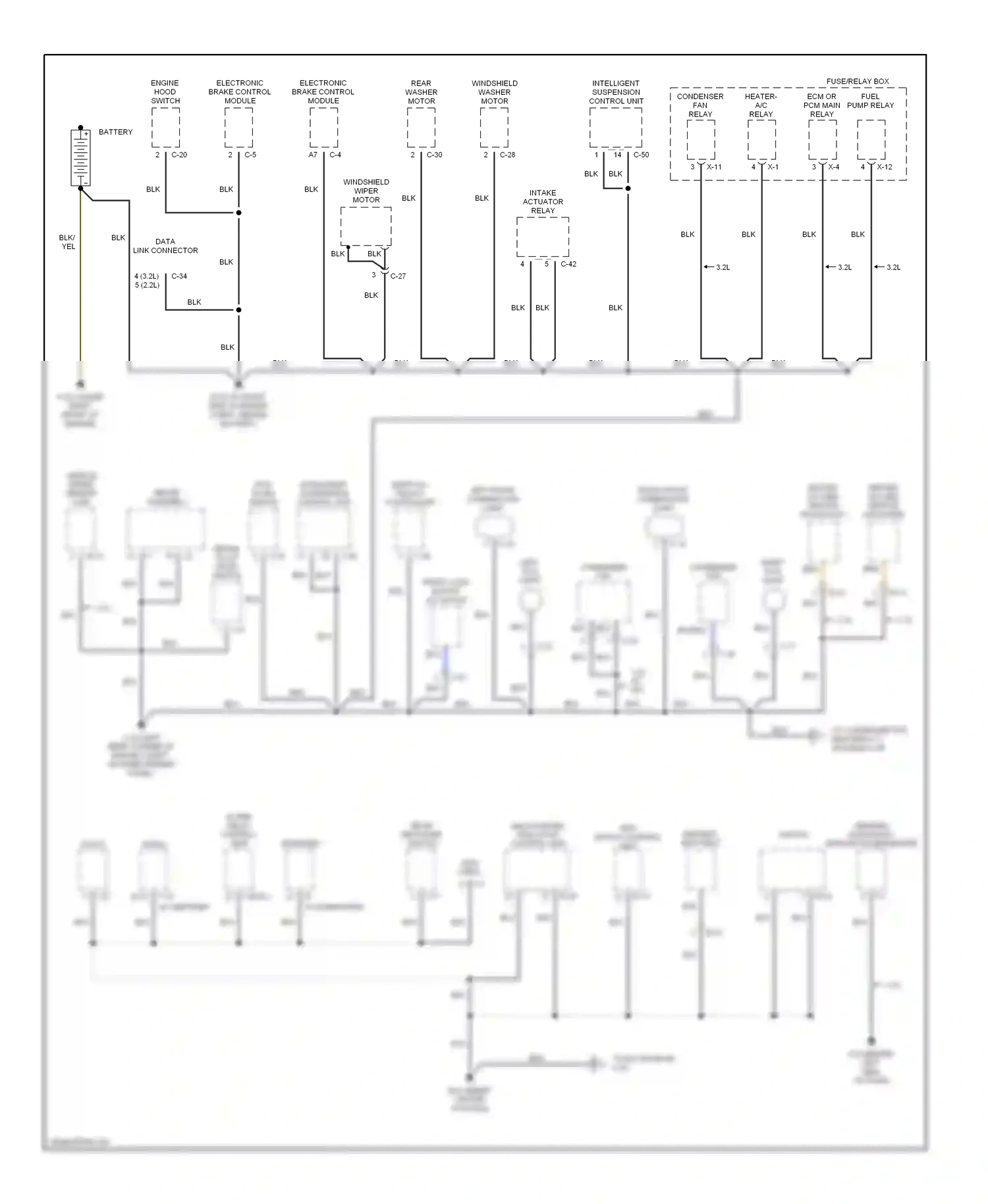 Wiring diagram electronic brake control module for Isuzu Rodeo II (1998-2004) (1 of 2)