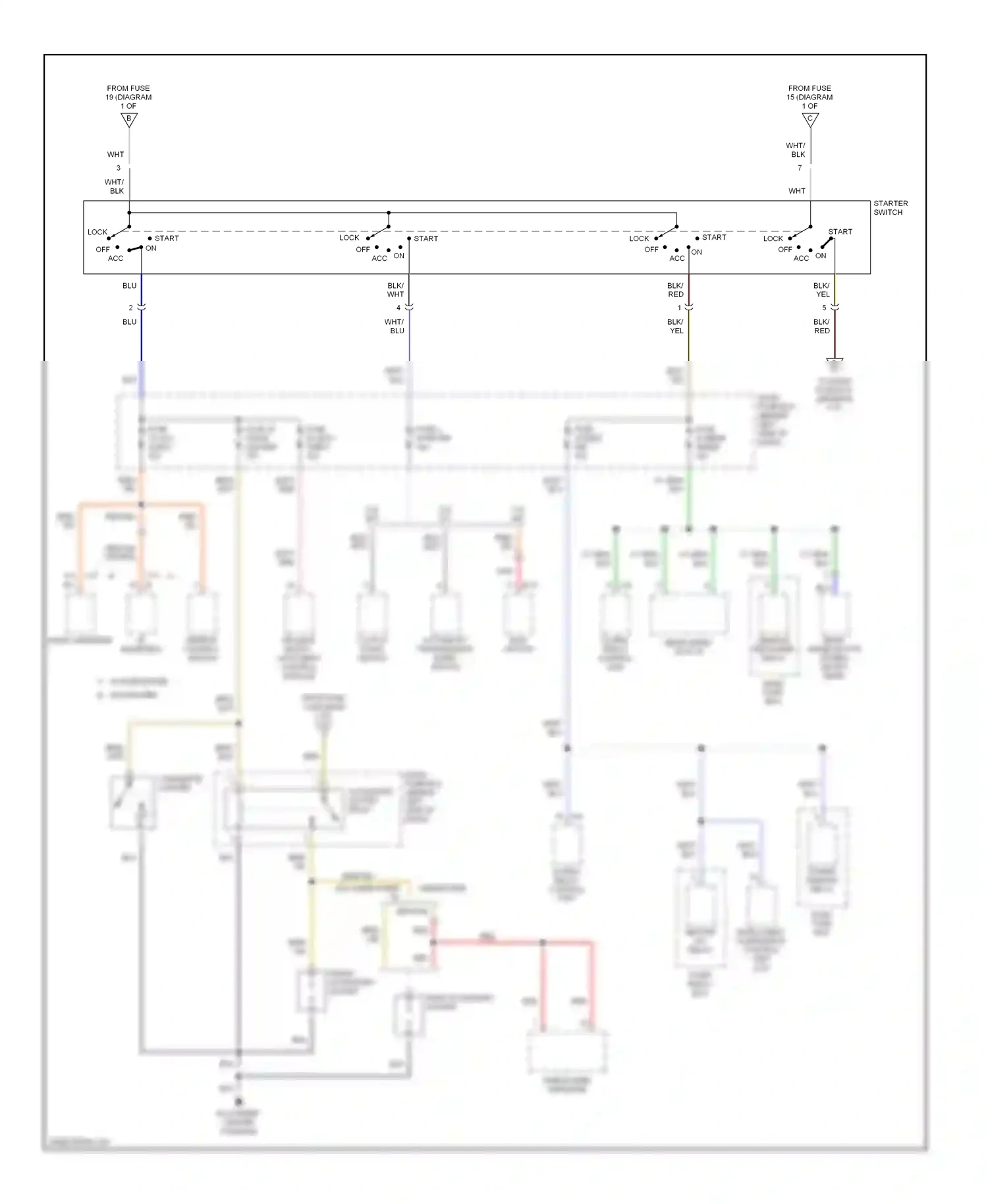 Wiring diagram front accessory socket for Isuzu Rodeo II (1998-2004) (1 of 1)